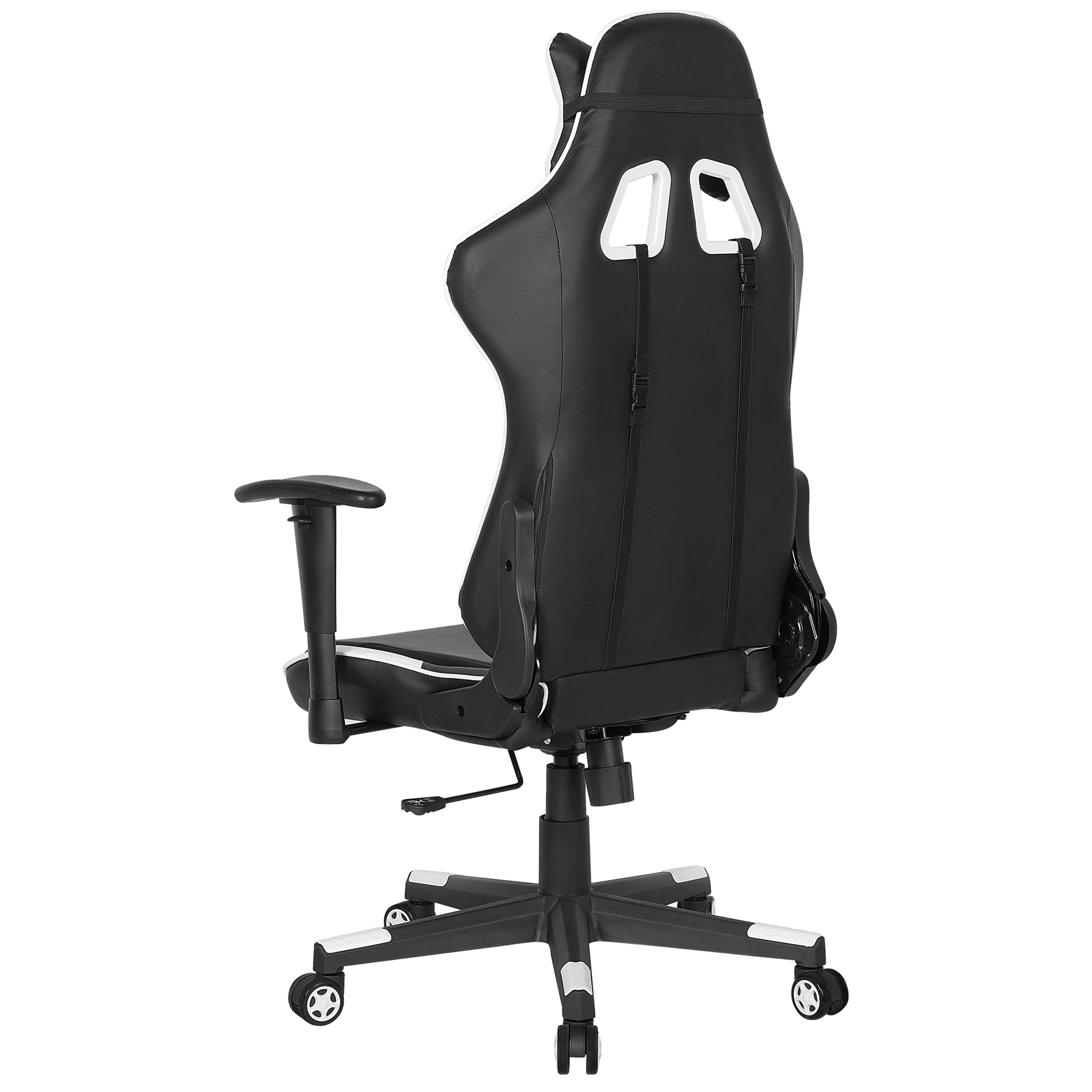 Scaun ergonomic GAMER Piele ecologică Alb [5]
