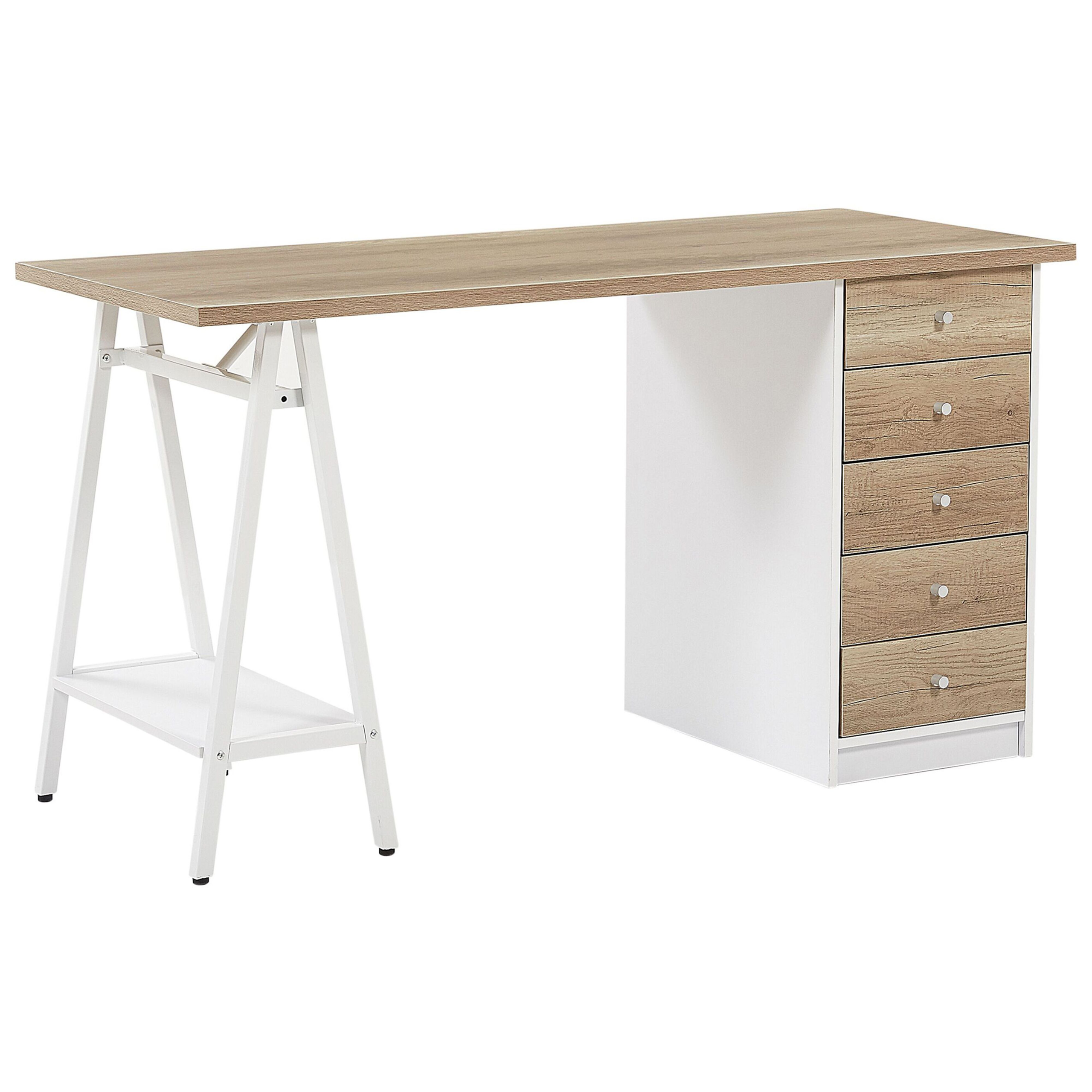 Bureau 140 x 60 cm Lichte houtkleur HEBER