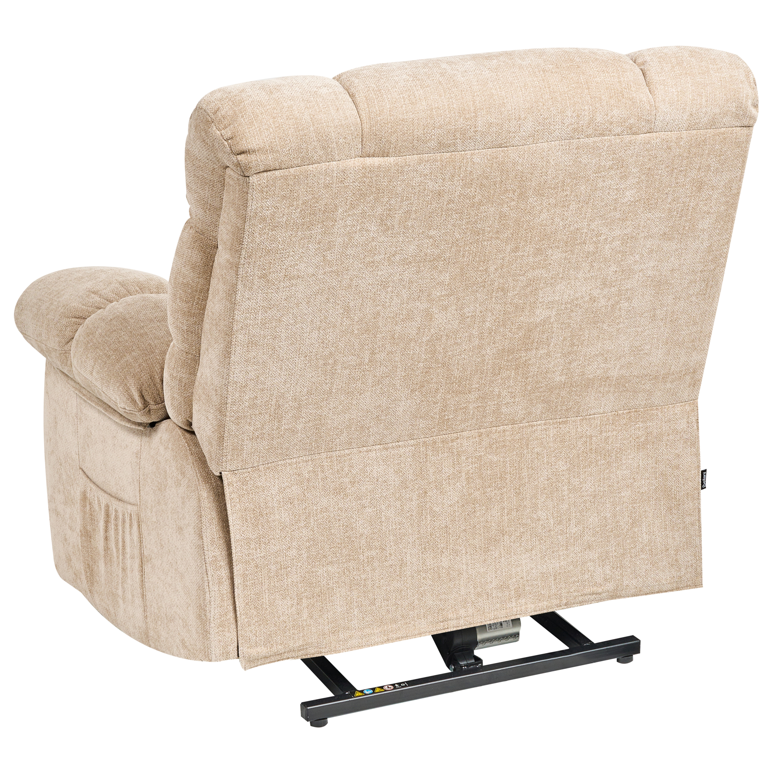 Armchair with Electric Recliner ARES Retractable Footrest Beige [6]