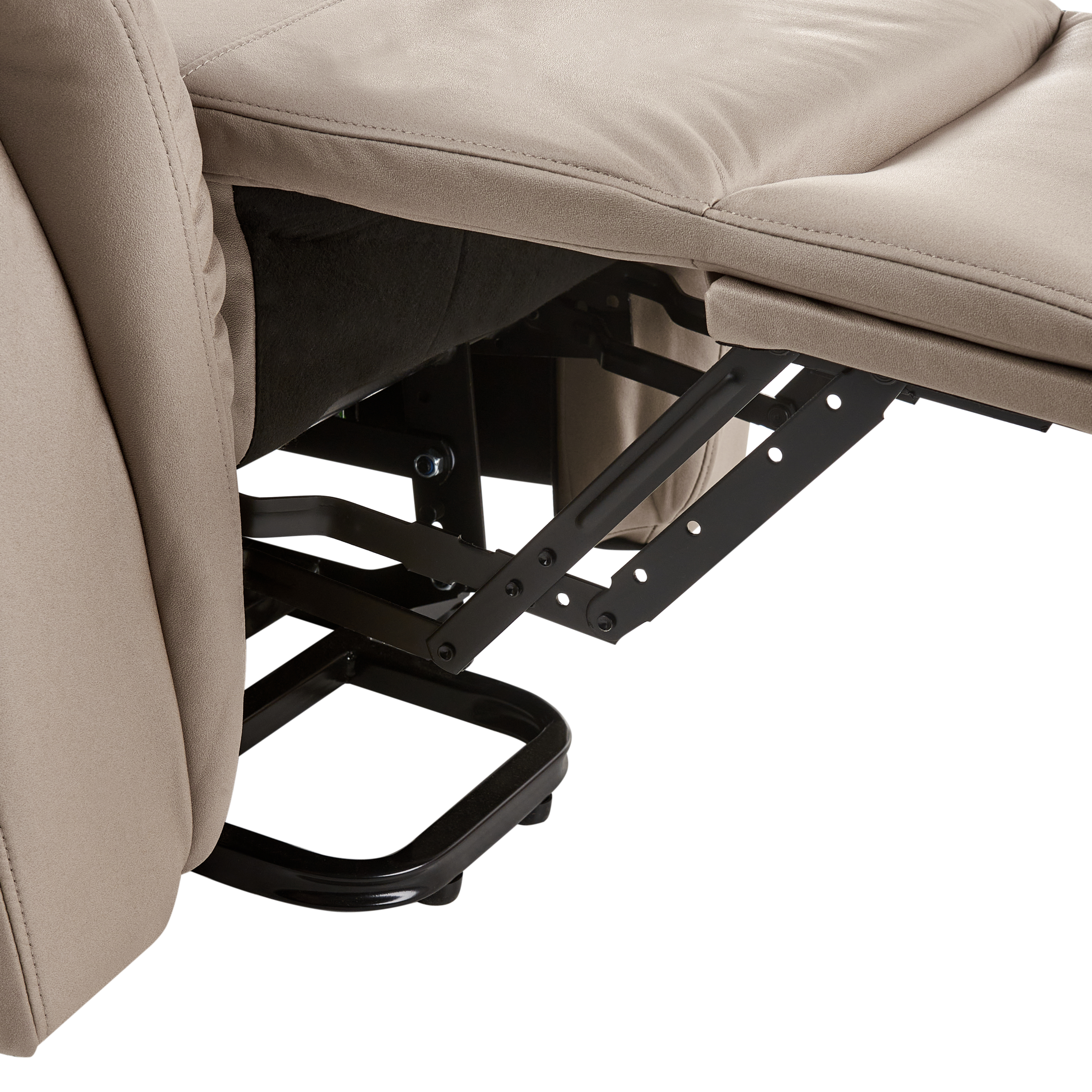 Fotoliu cu recliner electric GLORIE cu funcție de masaj Piele ecologică Taupe [9]