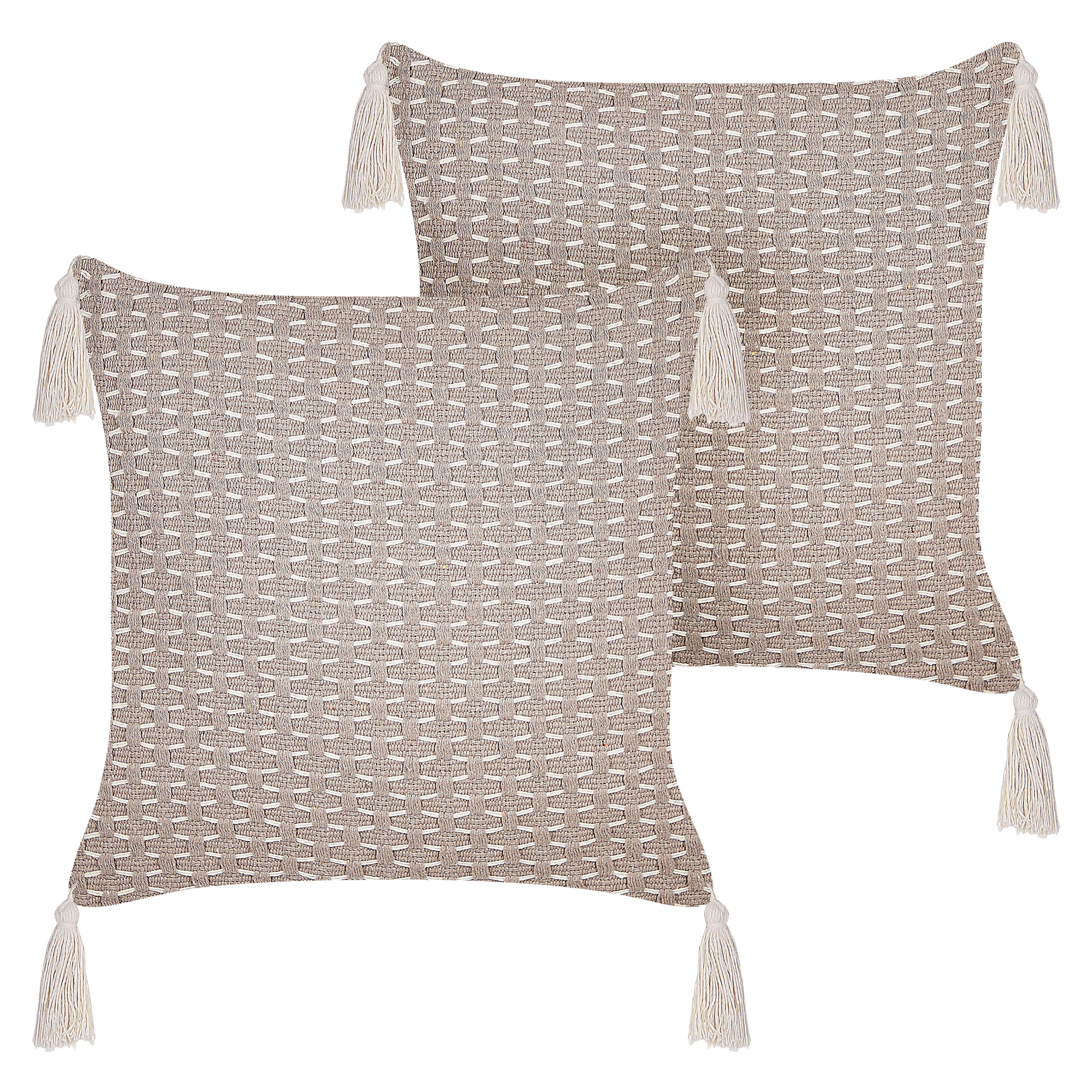 Set van 2 kussens Taupe HAKONE 42 x 42 cm