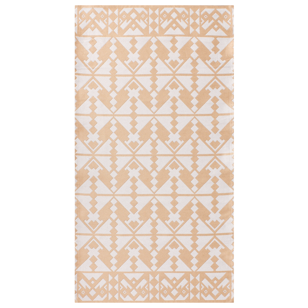 Tappeto per interni e per esterni con motivo geometrico 80 x 150 cm Beige moderno balcone patio