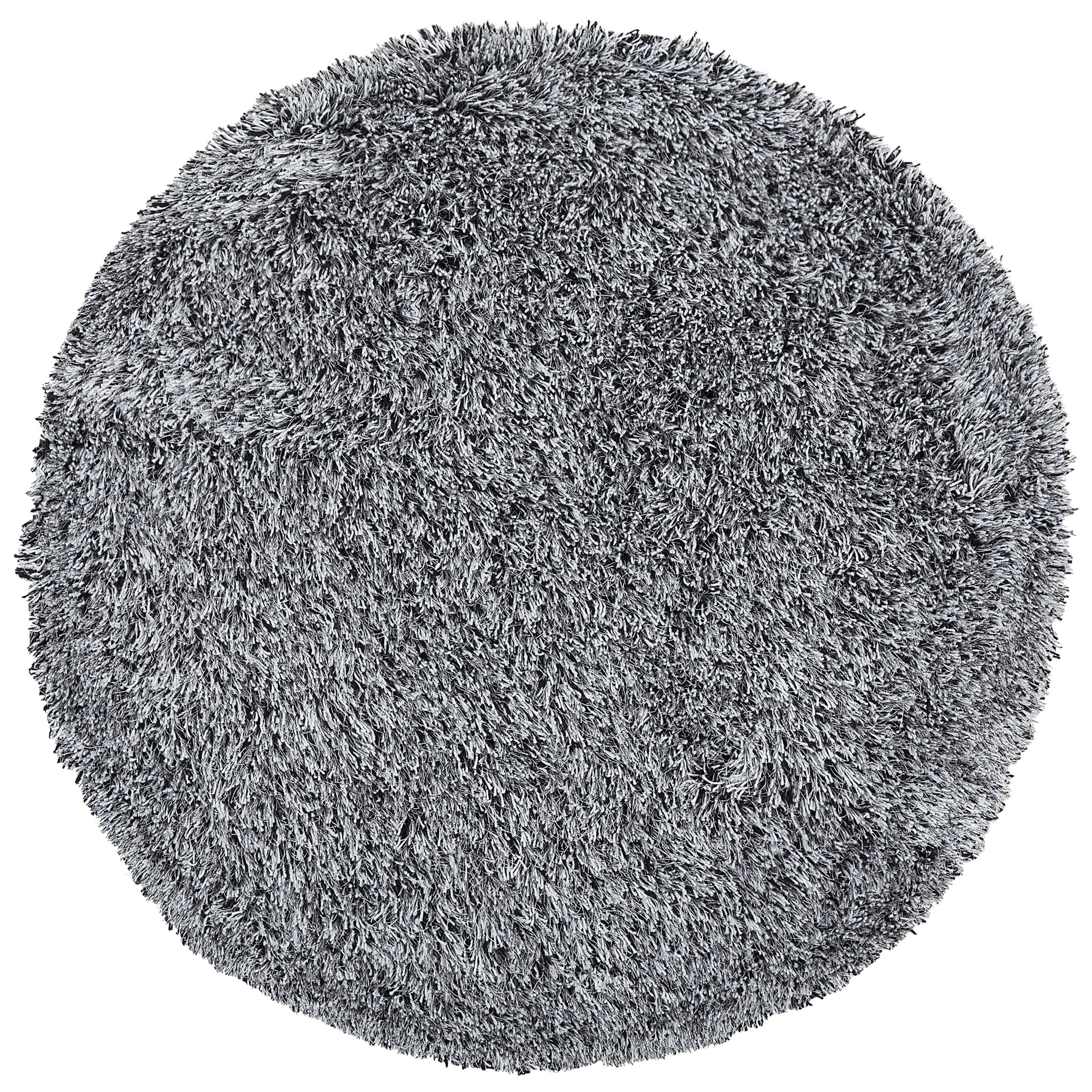 Vloerkleed polyester zwart/wit ⌀ 140 cm CIDE