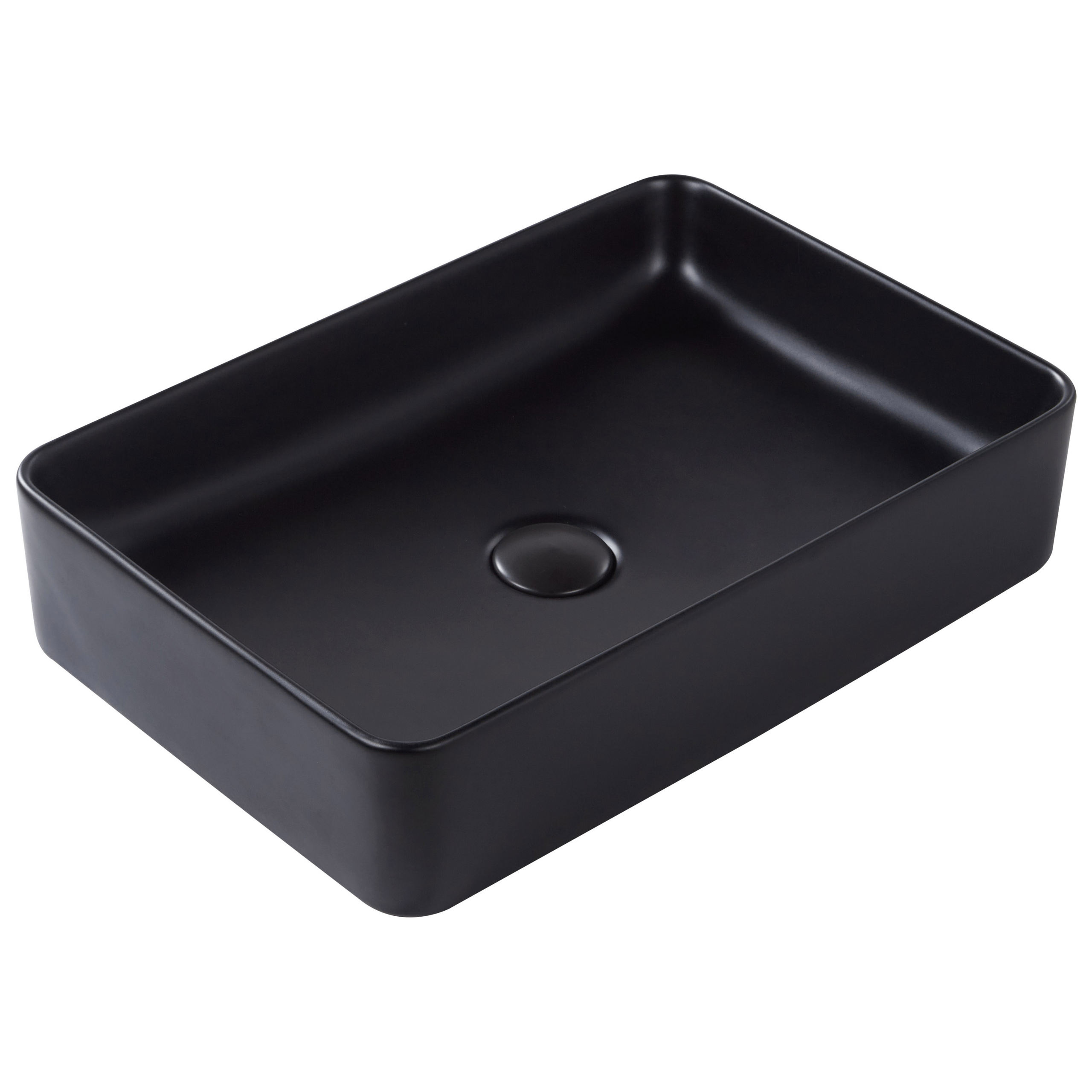 Wastafel keramiek zwart 51 x 34 cm CHIVANA