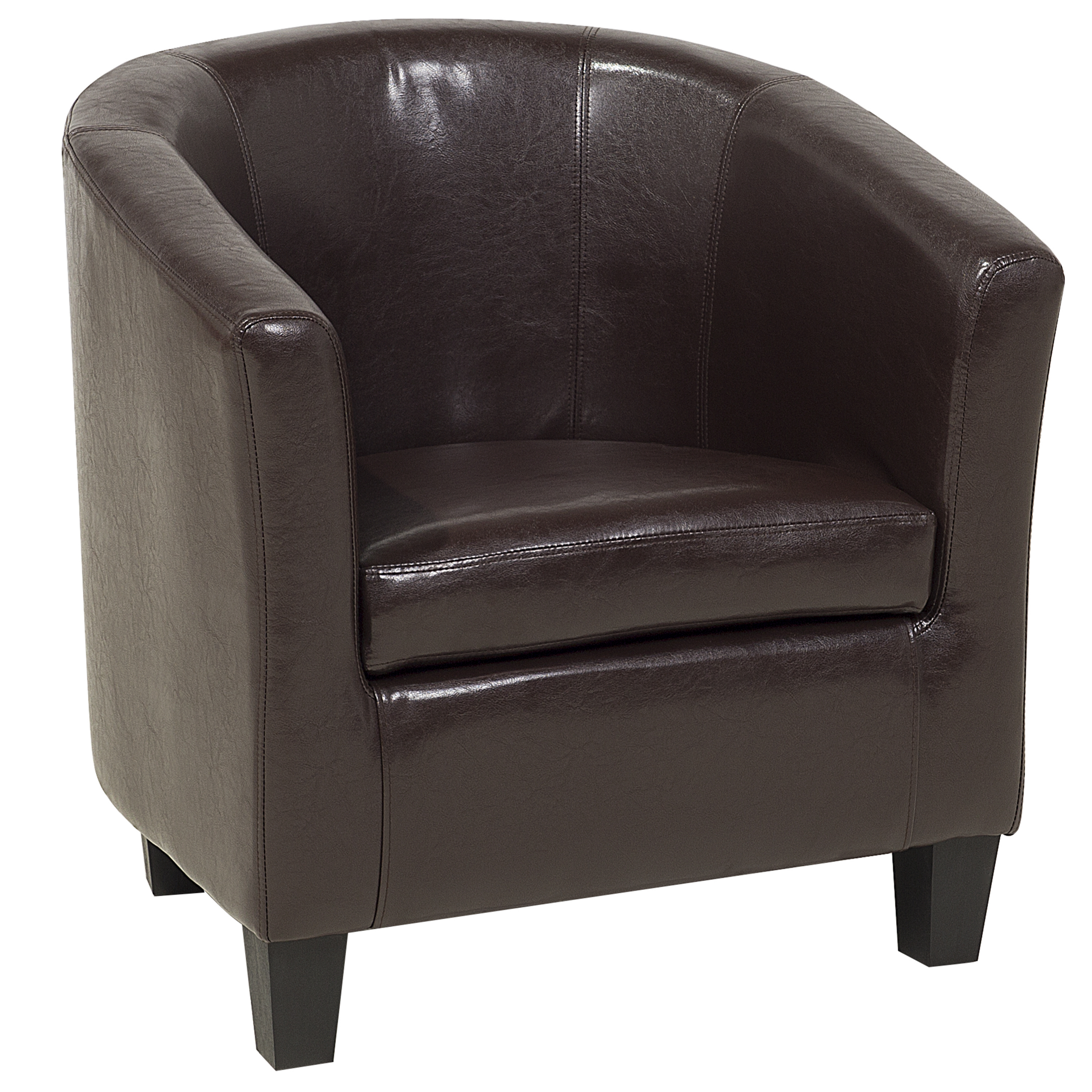 Fauteuil Kunstleer Donkerbruin BORWICK