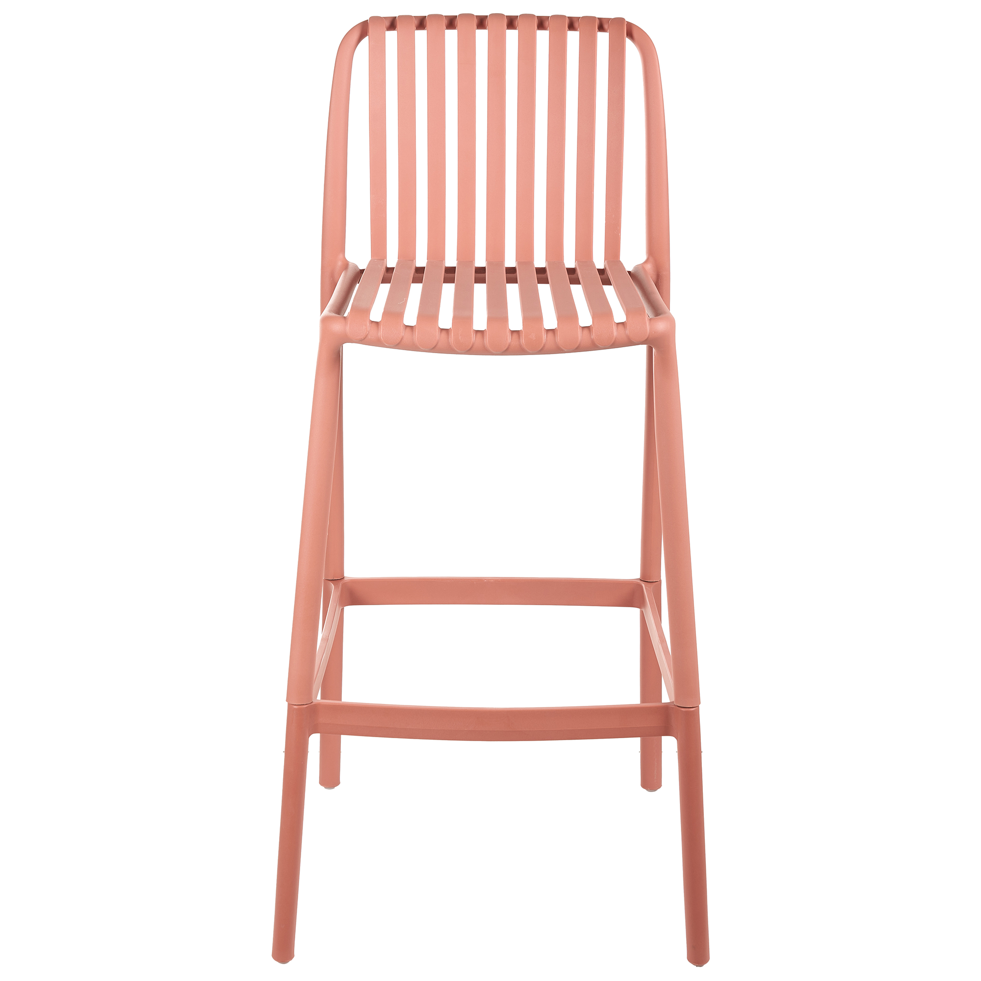 Set de 2 scaune de bar ARICCIA 2 în 1 Material sintetic Roșu deschis [5]