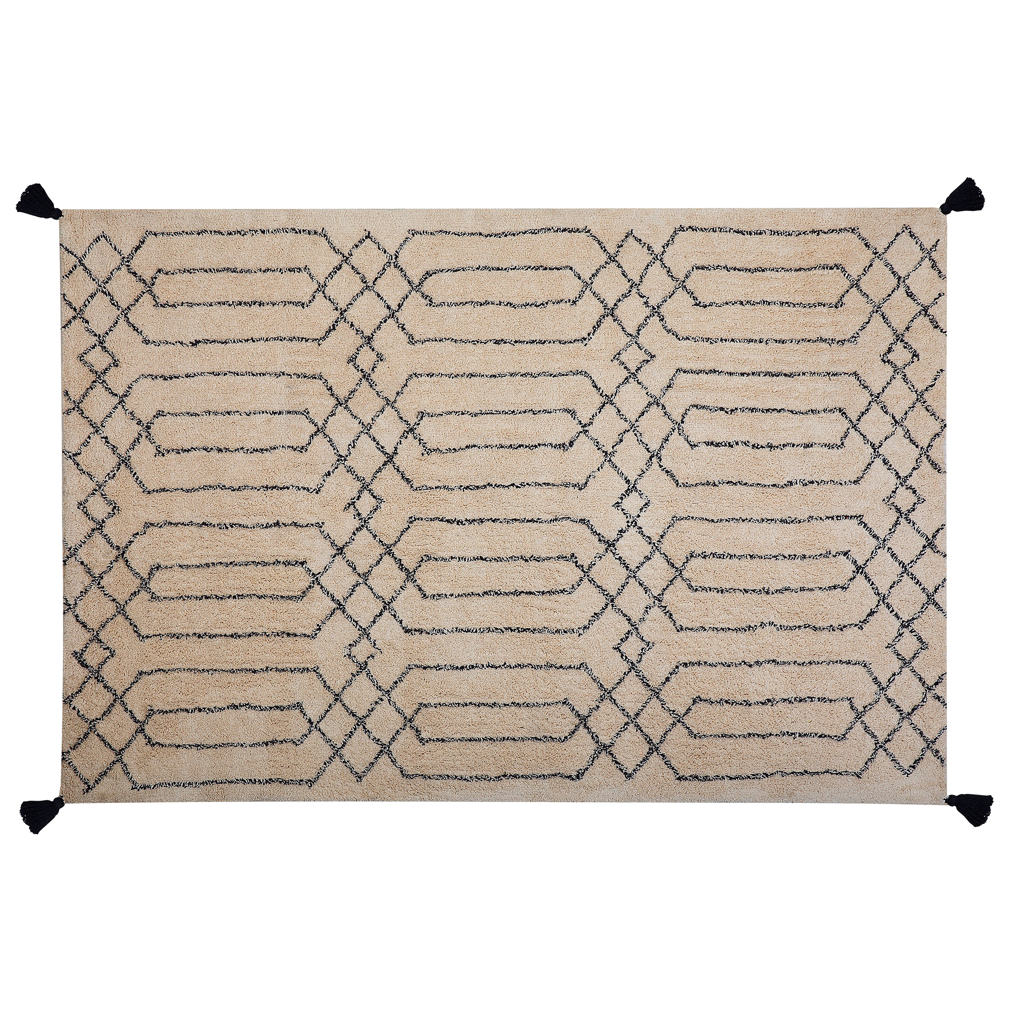 Vloerkleed katoen beige 160 x 230 cm MALTEPE