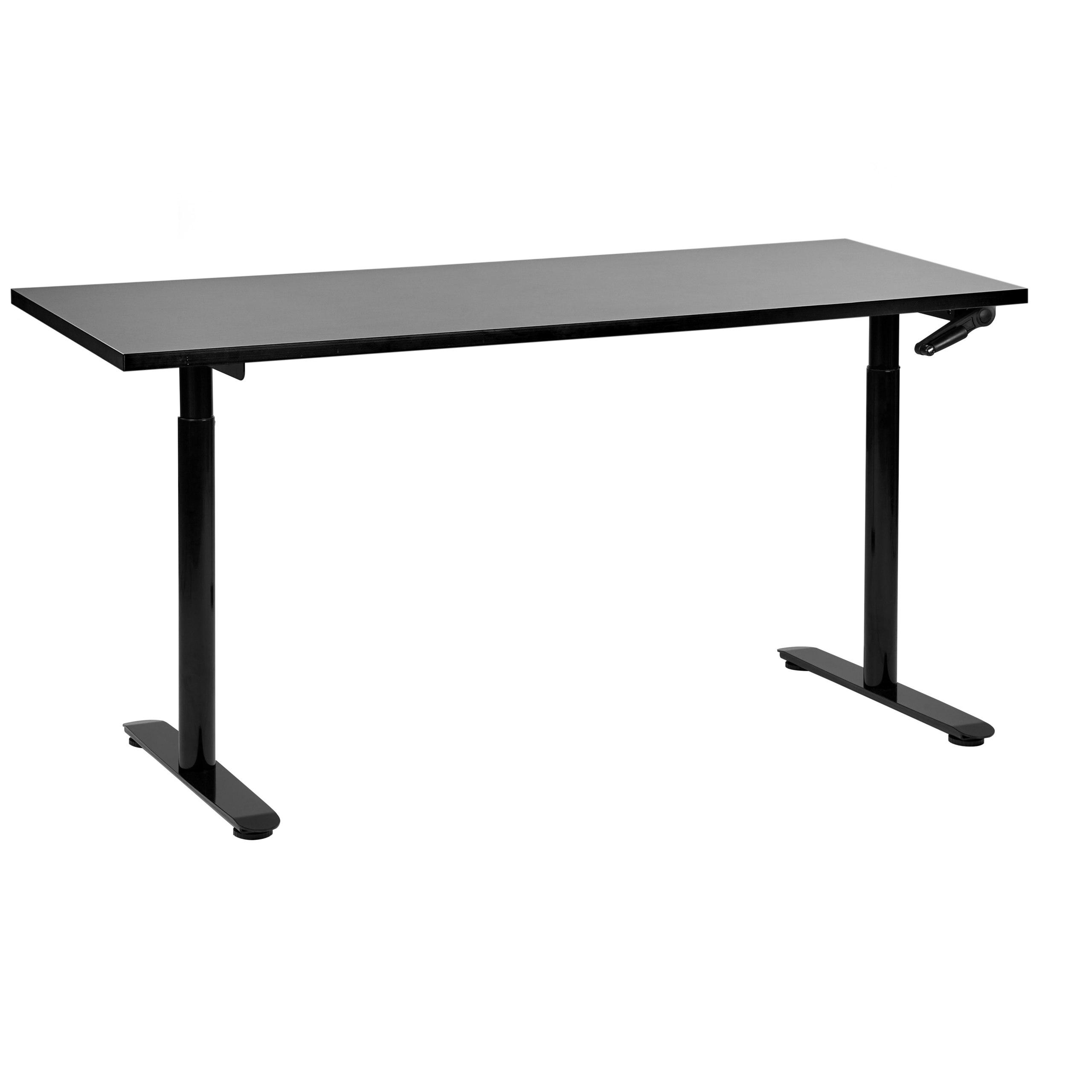 Verstelbaar bureau Handmatig 160 x 72 cm Zwart DESTIN IV