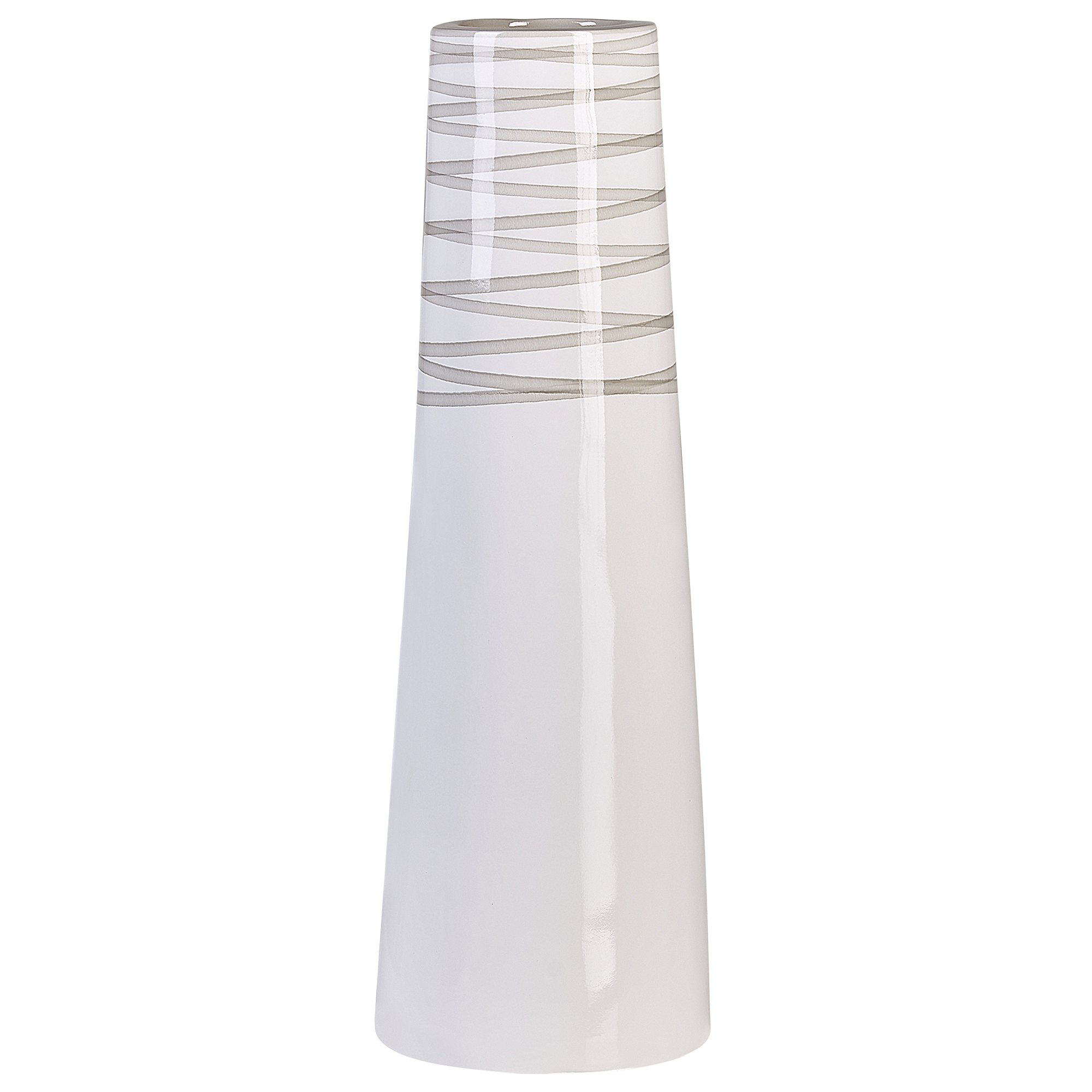 Beliani - Terracota Jarro decorativo 57 cm Branco Cinzento TARRAGONA