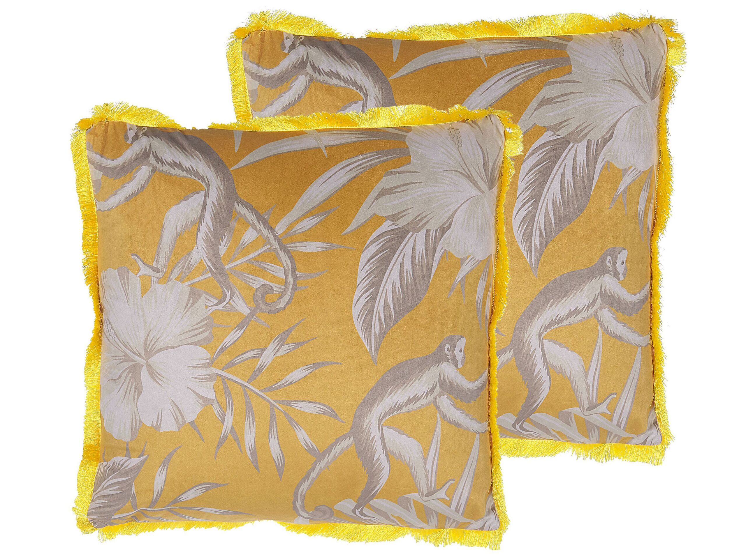 Set van 2 kussens Geel MANJU 45 x 45 cm