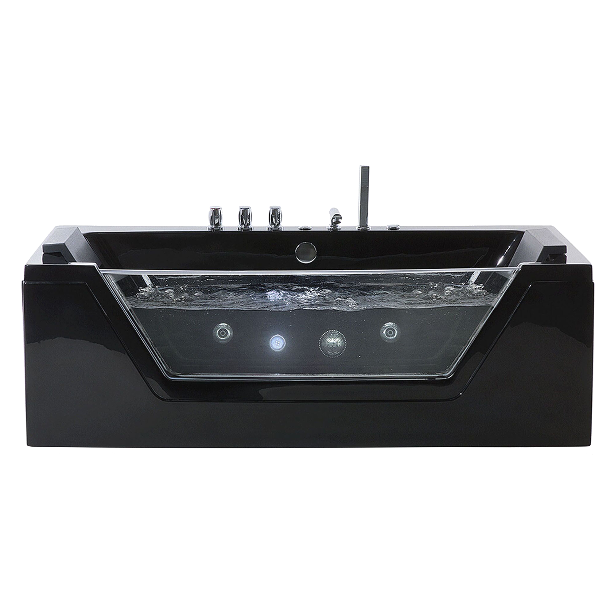 Whirlpool LED zwart 153 x 71 cm SAMANA