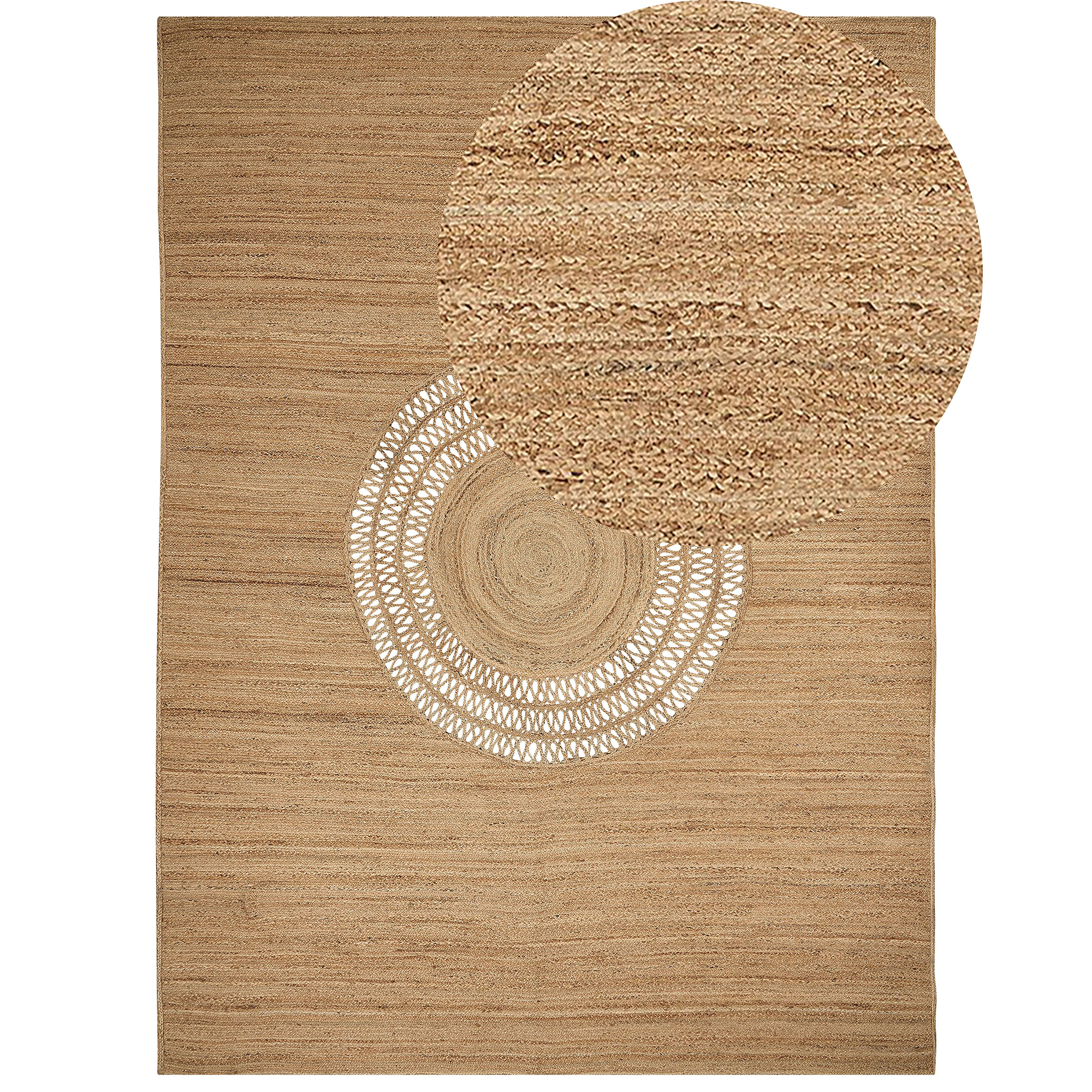 Vloerkleed jute beige 300 x 400 cm BOGAZOREN