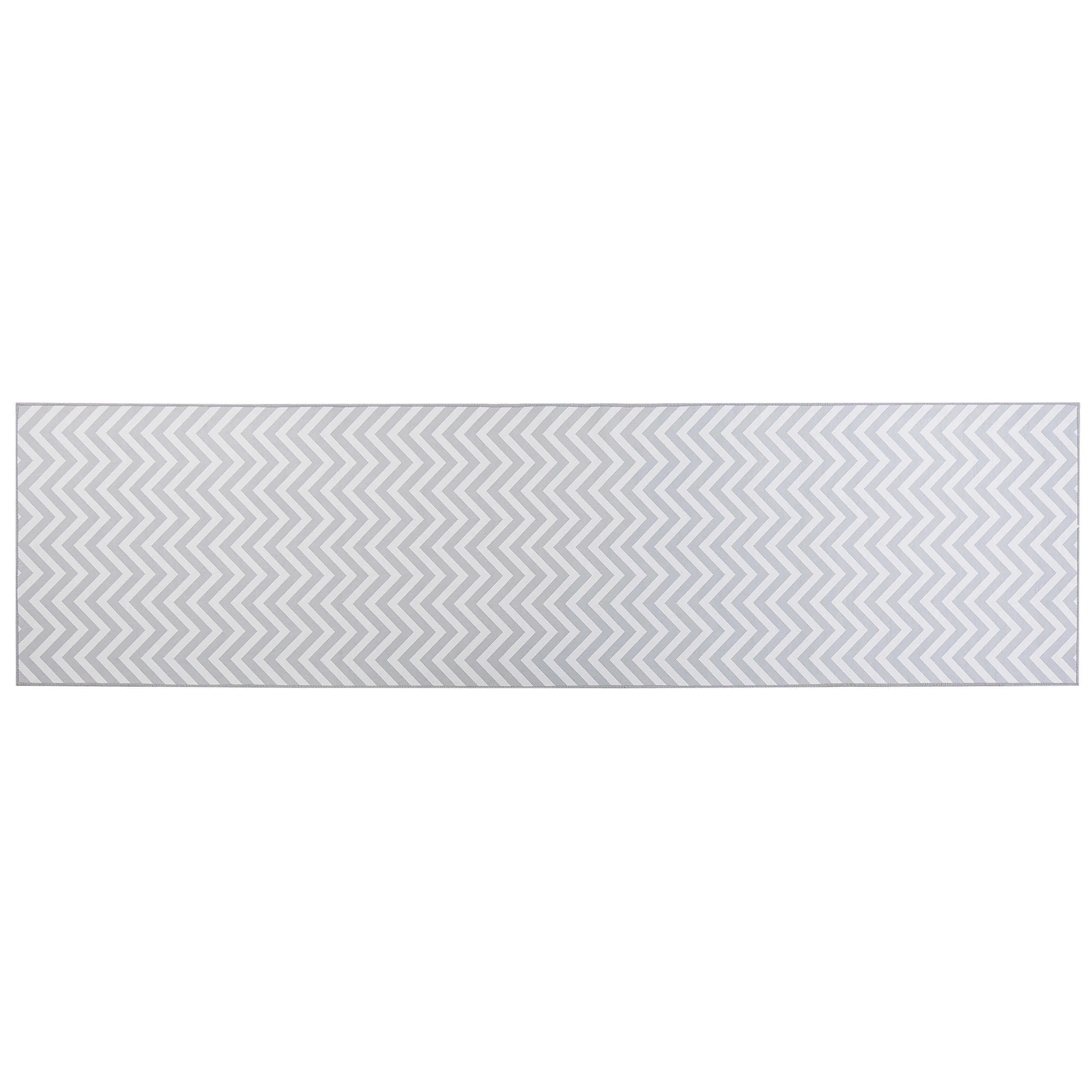 Vloerkleed polyester wit/grijs 80 x 300 cm SAIKHEDA