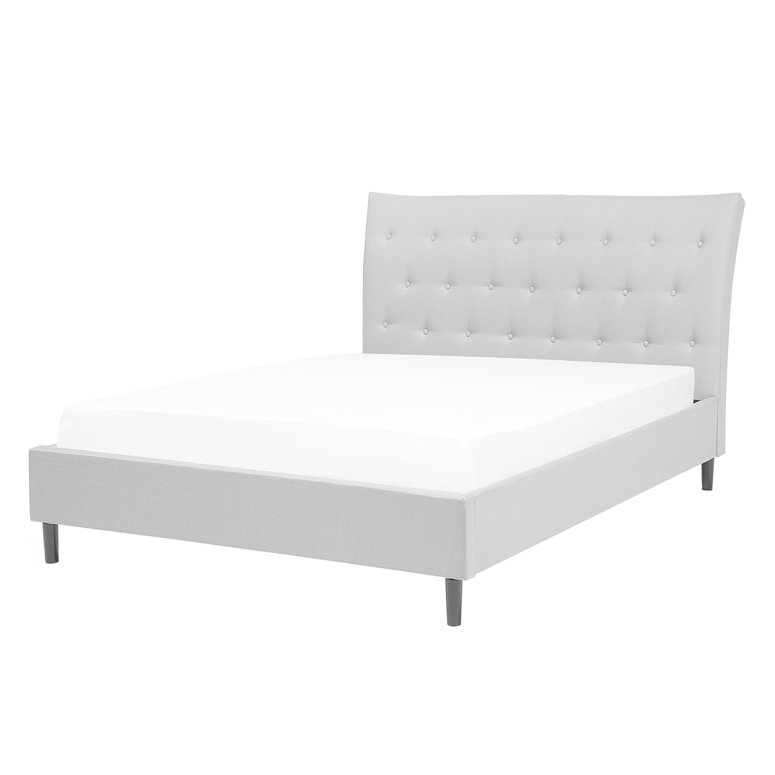 Bed stof lichtgrijs 140 x 200 cm SAVERNE