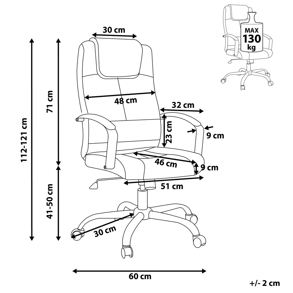 Executive chair WINNER Eco-leather Sand [3]