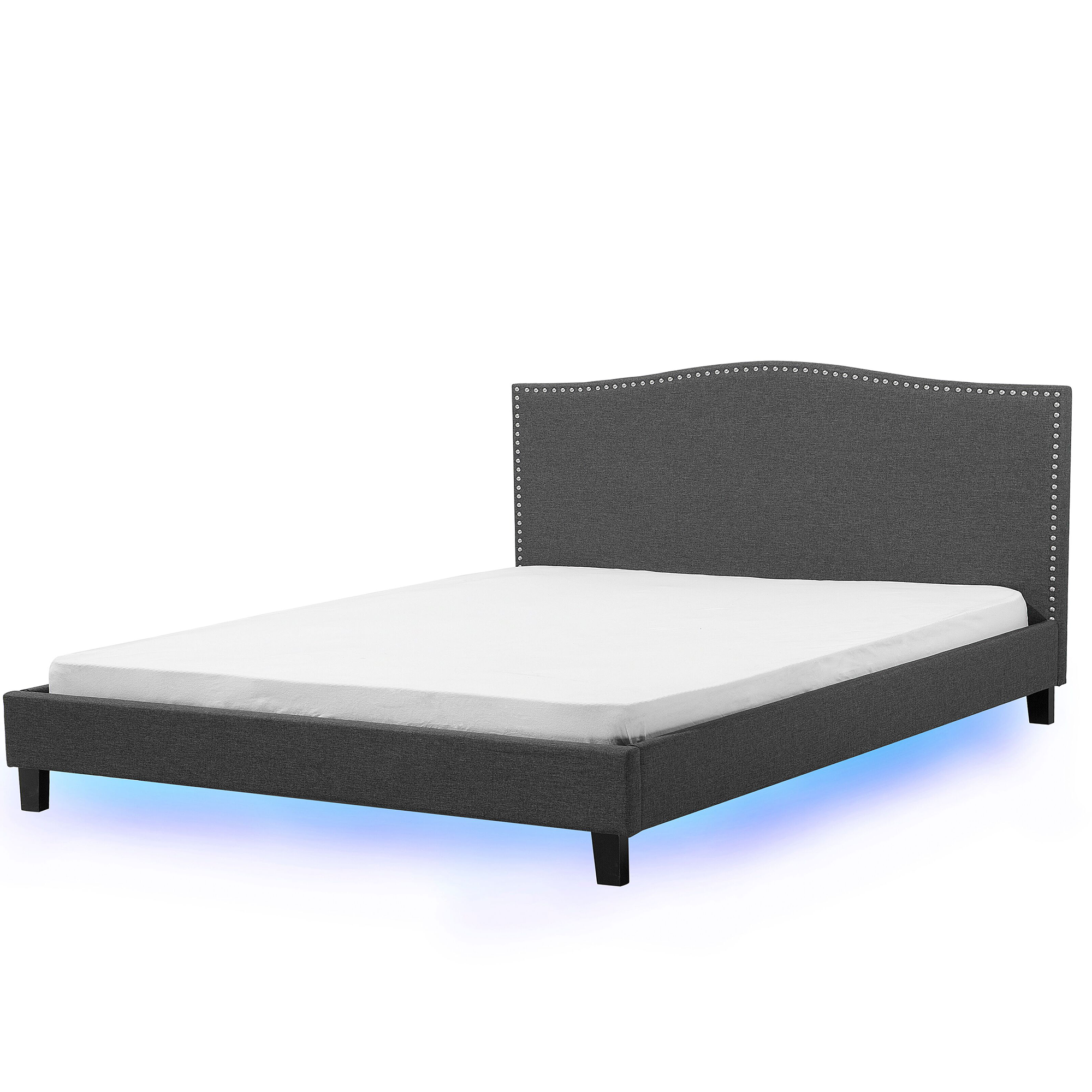 Bed met LED stof grijs/meerkleurig 180 x 200 cm MONTPELLIER