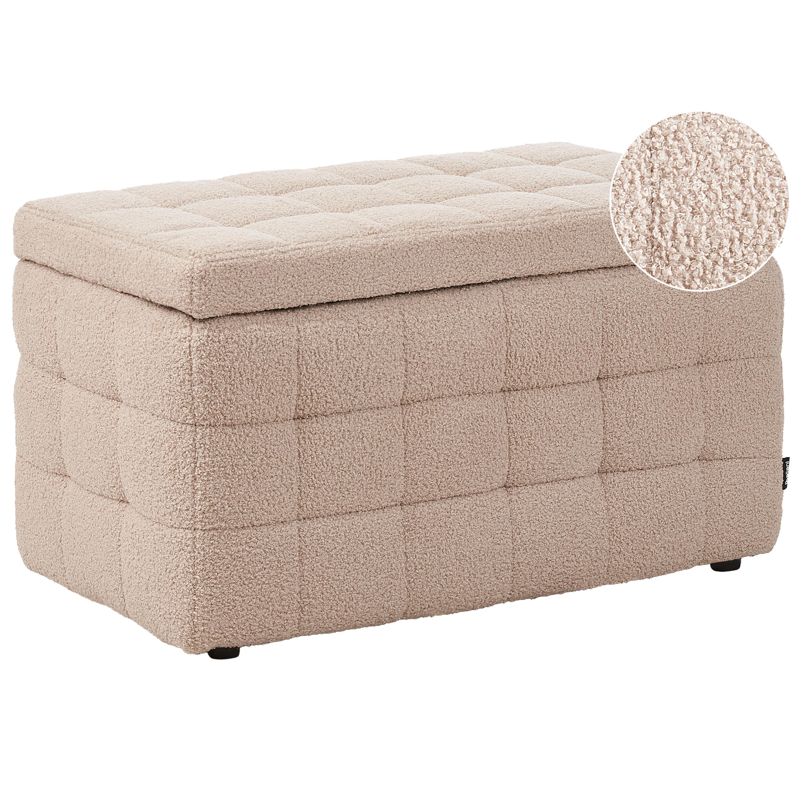 Ottomaan bouclé beige MICHIGAN