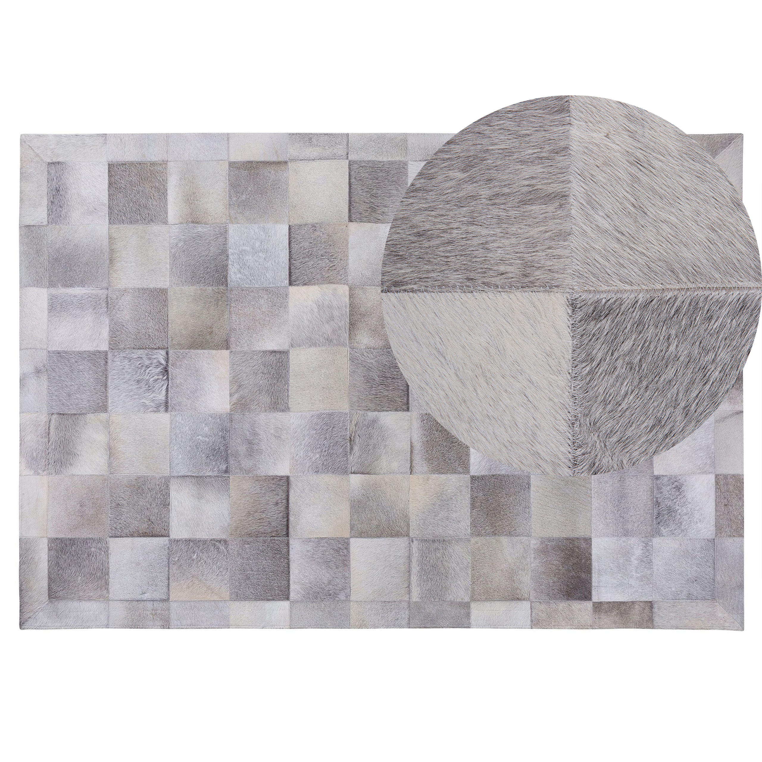 Vloerkleed patchwork grijs 140 x 200 cm ALACAM