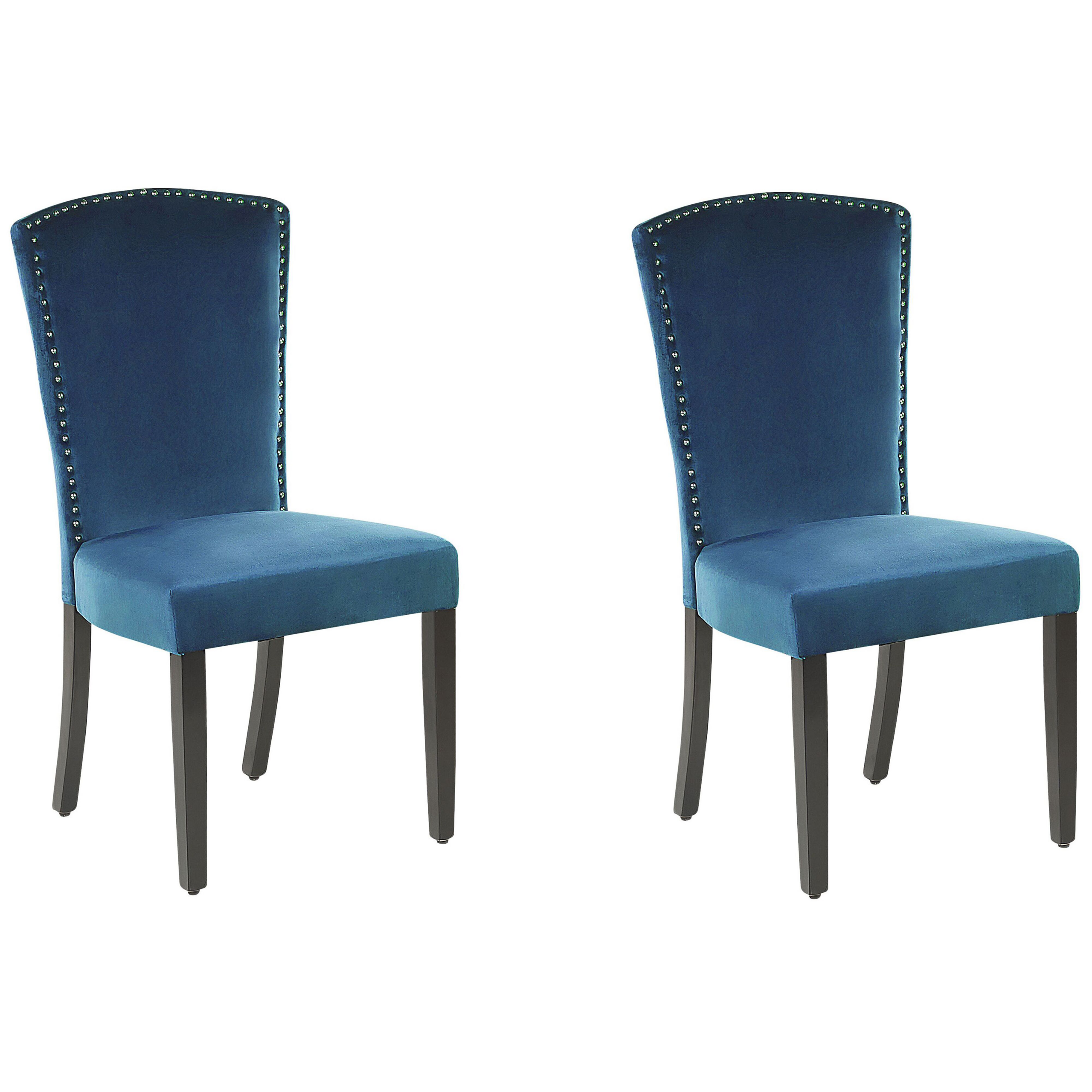 Eetkamerstoel Fluweel Donkerblauw PISECO
