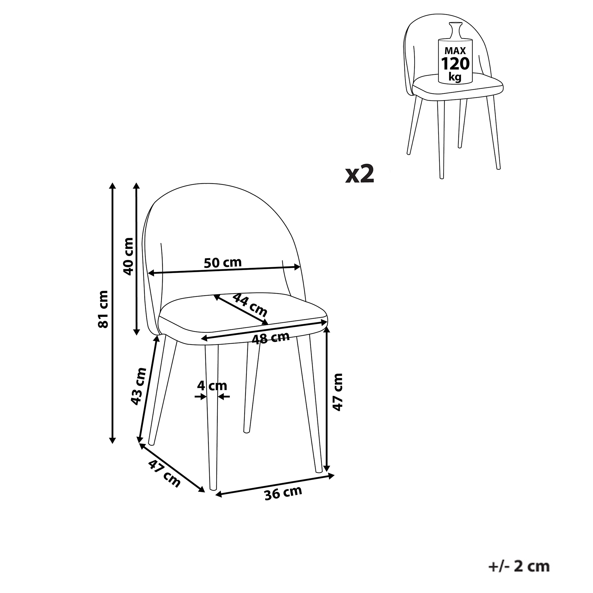 Set de 2 scaune dining VISALIA Catifea Verde mentă [3]