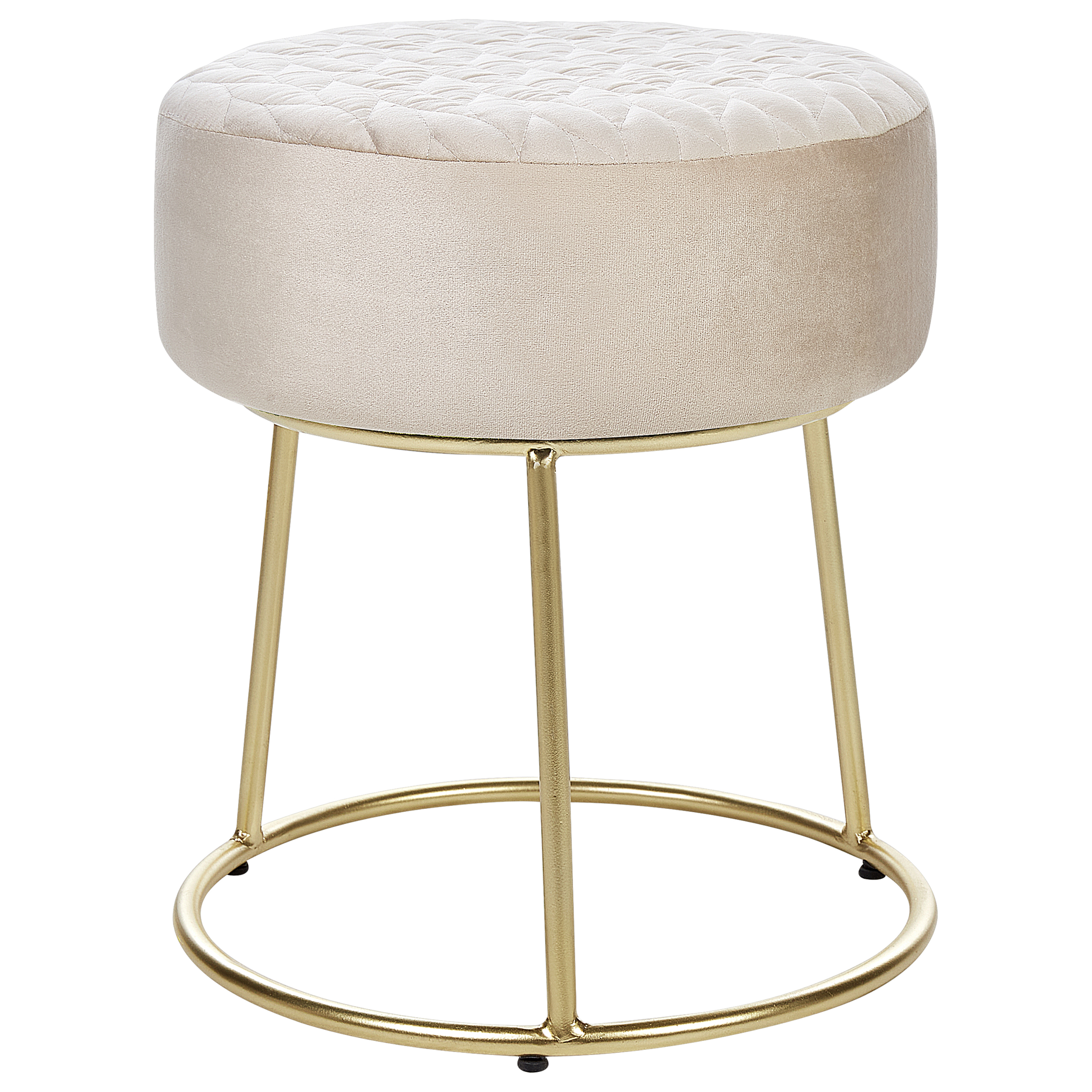 Hocker fluweel lichtbeige DELCO