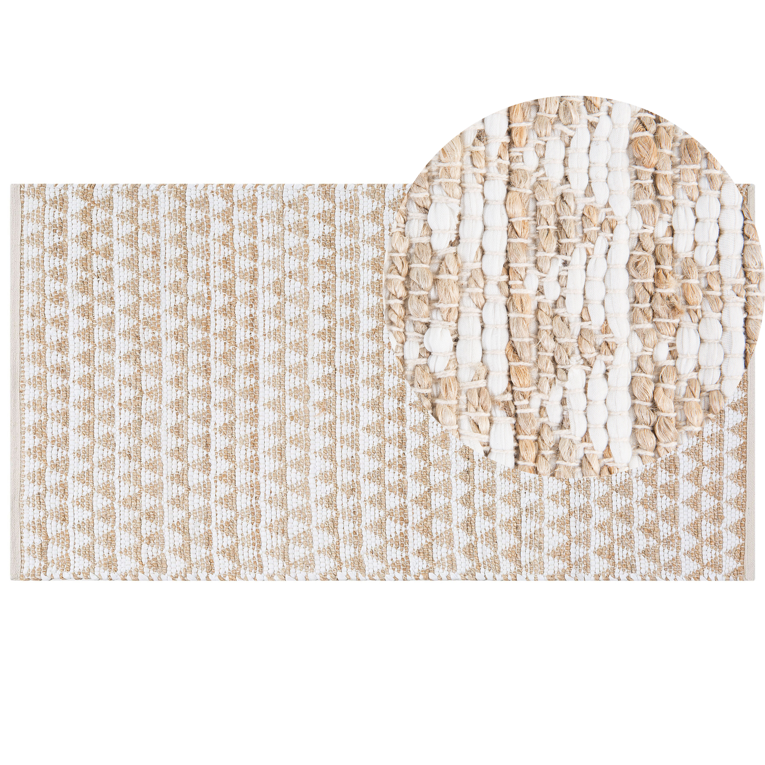Vloerkleed katoen beige 80 x 150 cm TUNCELI