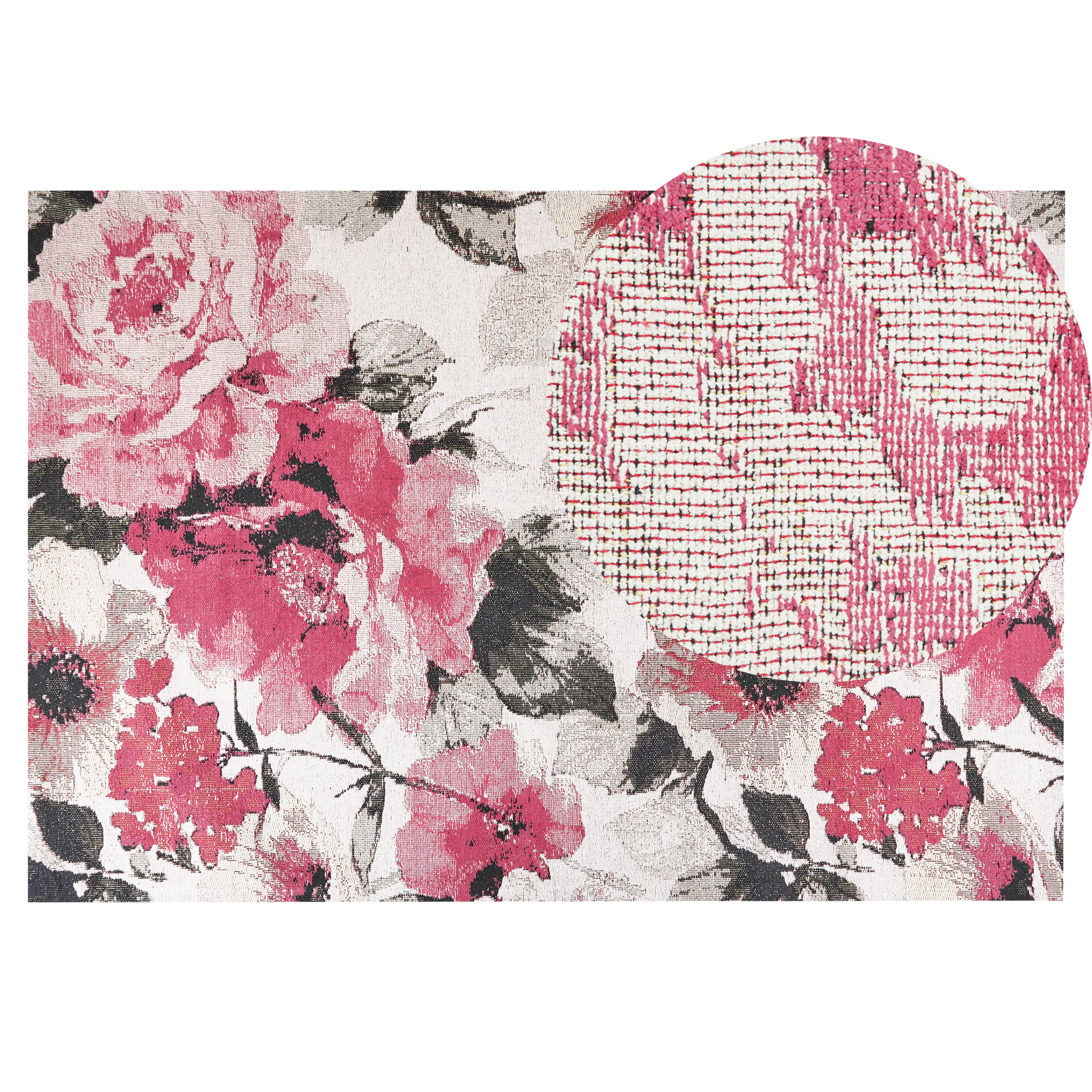 Vloerkleed katoen roze 140 x 200 cm EJAZ