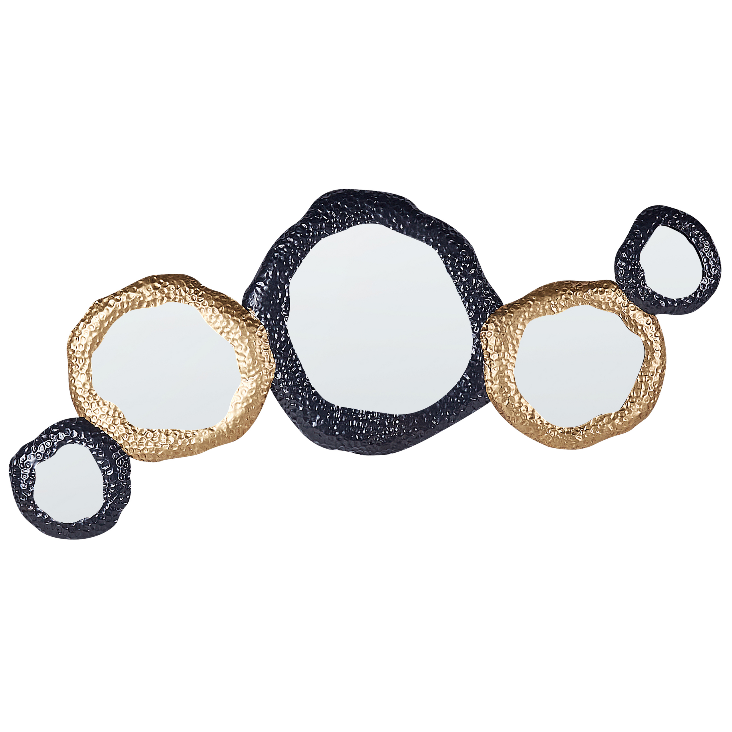 Wandspiegel 110 x 45 cm Zwart/Goud CHARNY