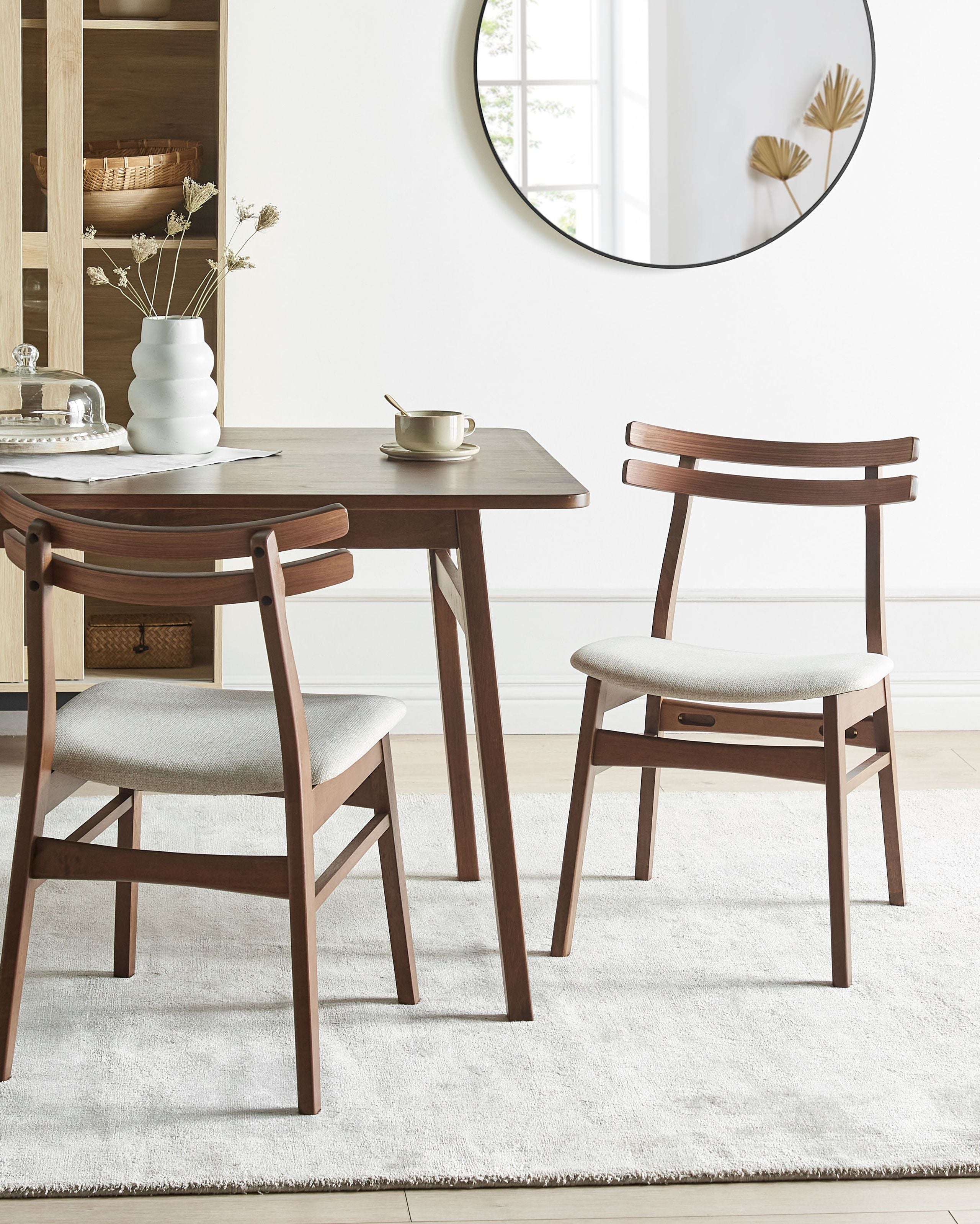 Scaun dining - Set de 2 scaune dining CYNTHIANA Lemn Bej deschis