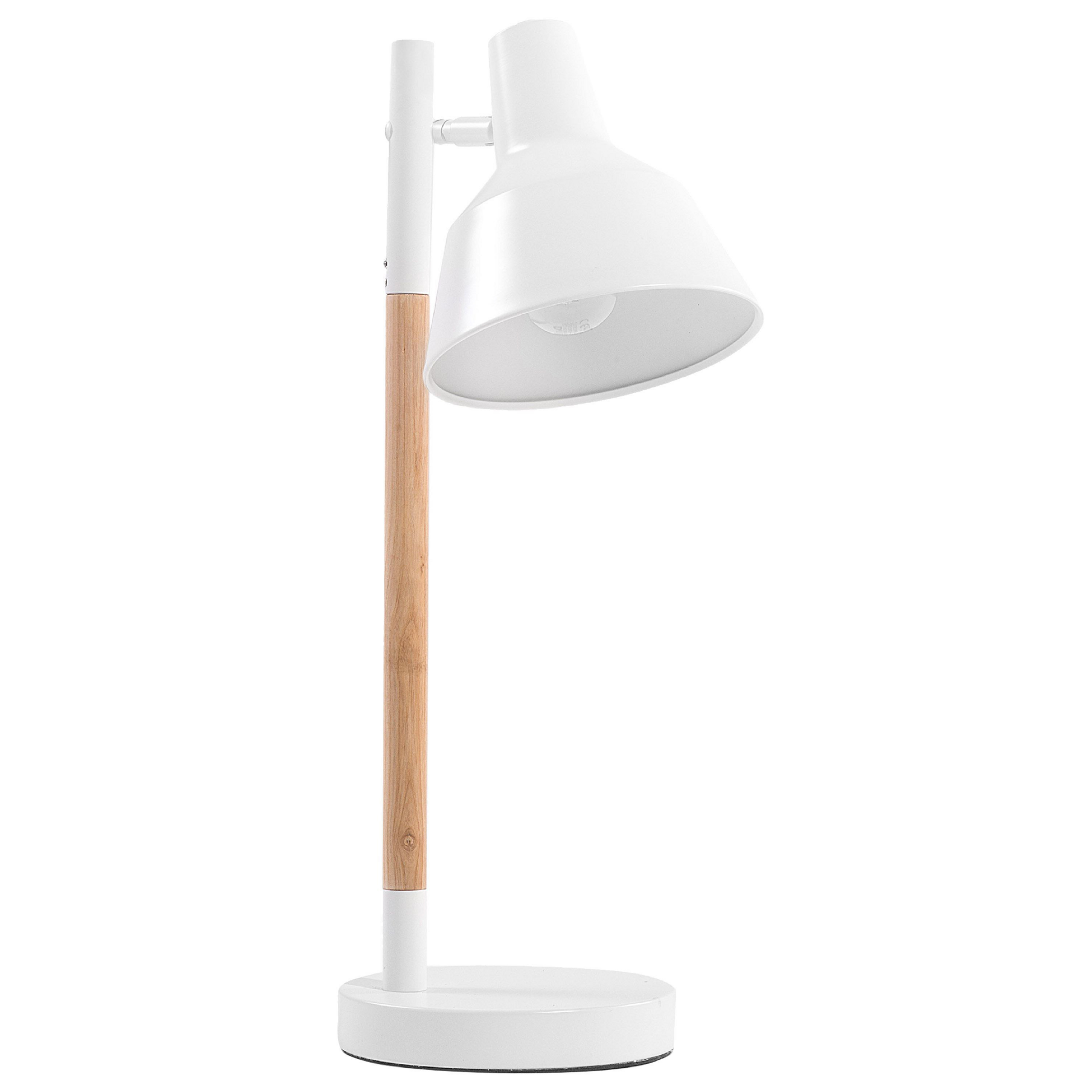 Bureaulamp hout wit ALDAN