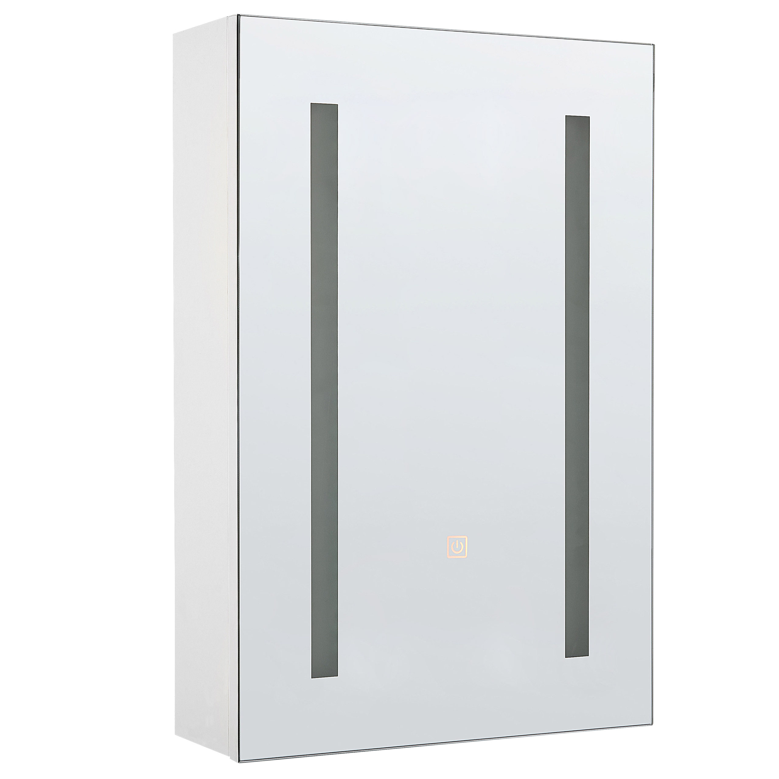 Spiegelkast met LED-verlichting wit/zilver CAMERON