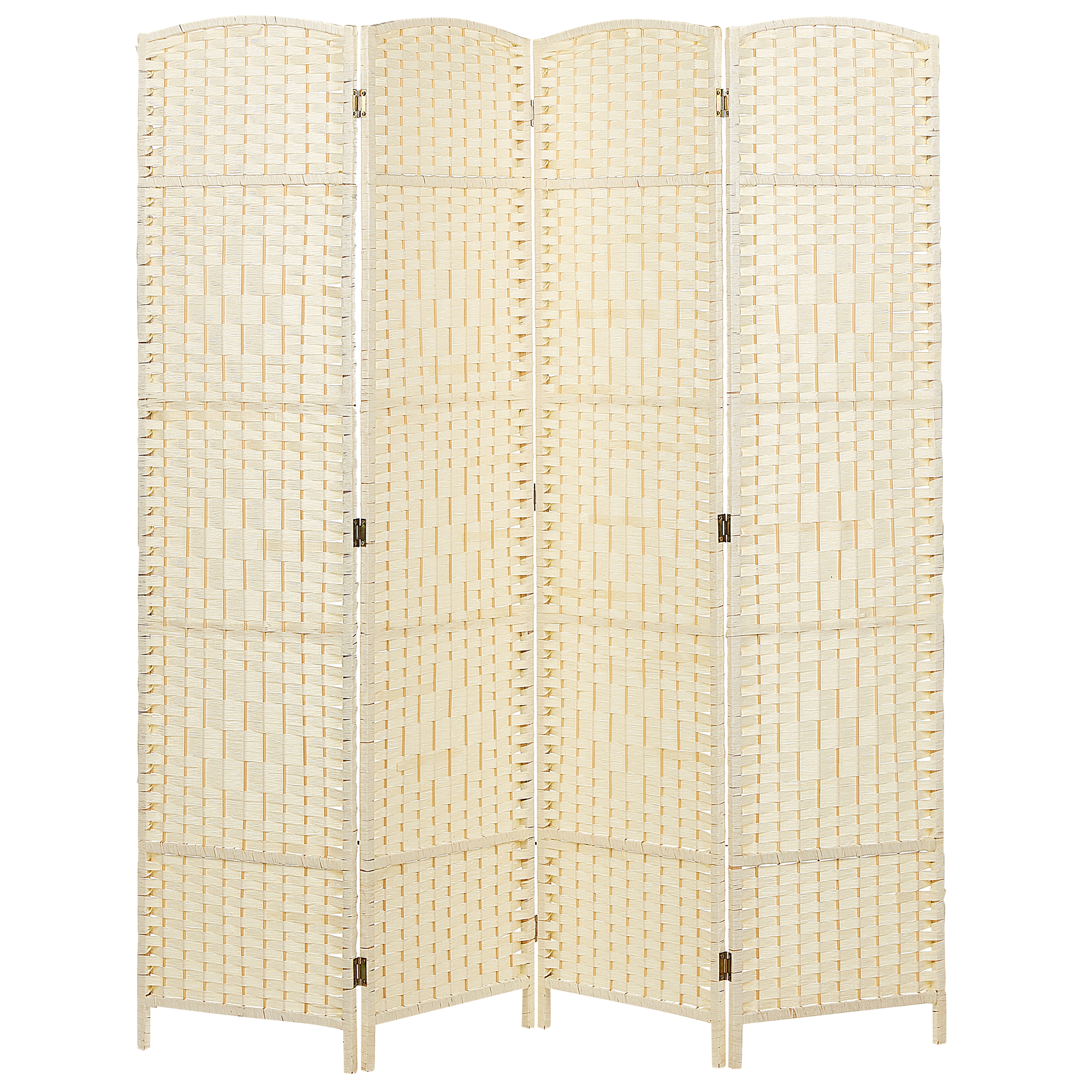Kamerscherm vierdelig beige 178 x 163 cm LAPPAGO
