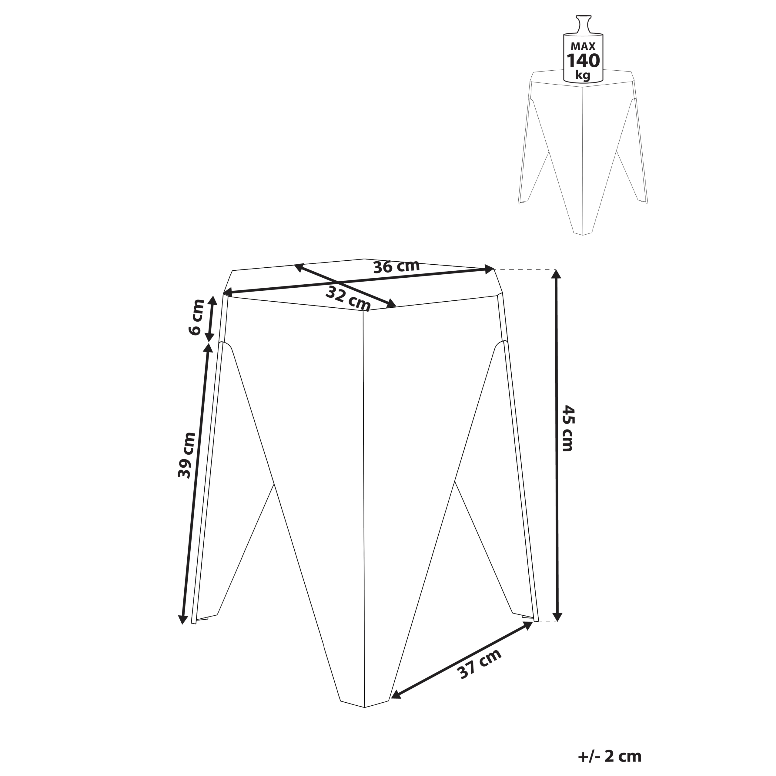 Set de 4 tabureți de grădină KARAVOS Multicolor [3]