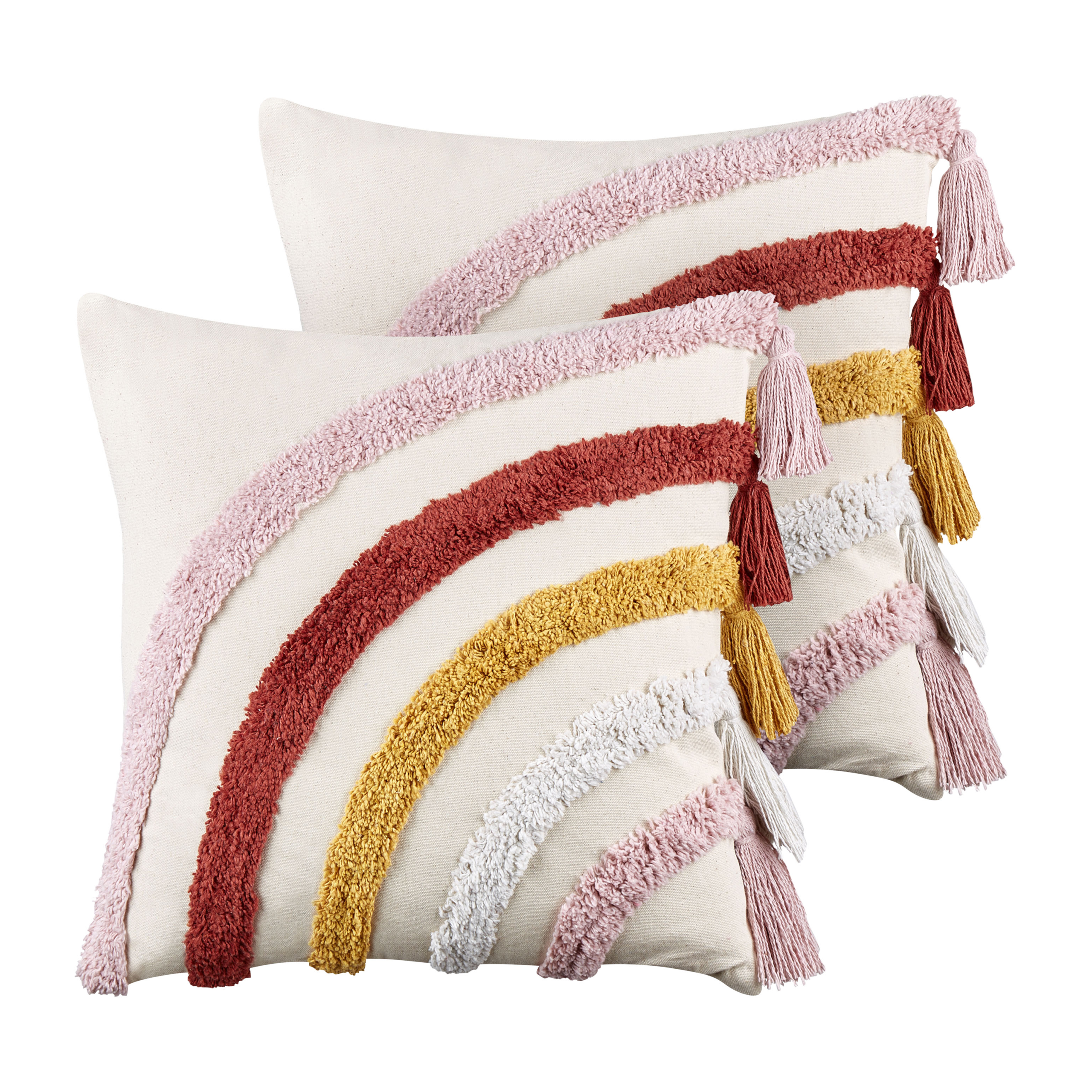 Set van 2 kussens Getuft Katoen Multicolor RAINSTAR 45 x 45 cm