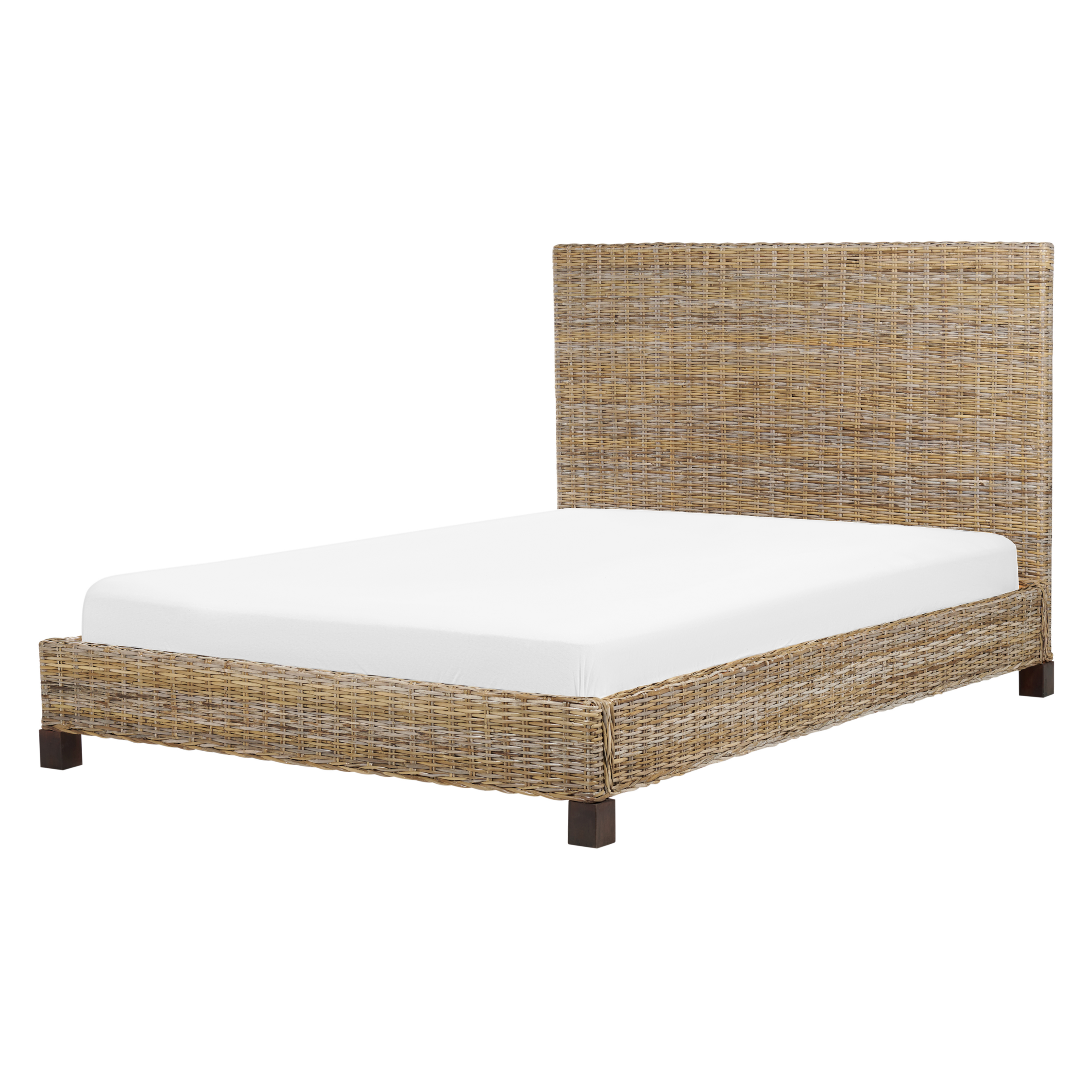 Bed rotan lichtbruin 140 x 200 cm SALBRIS
