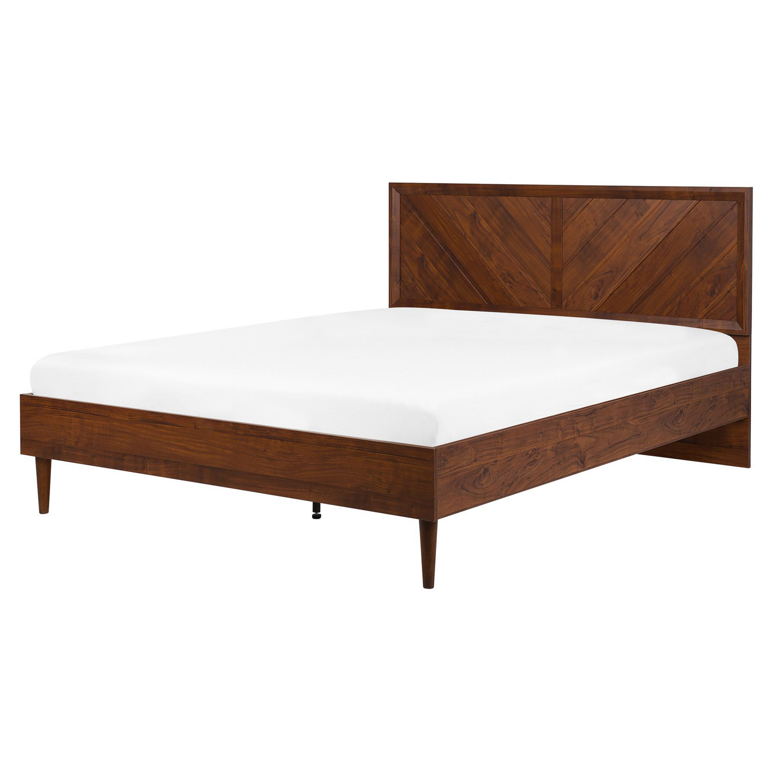 Bed hout donkerbruin 160 x 200 cm MIALET