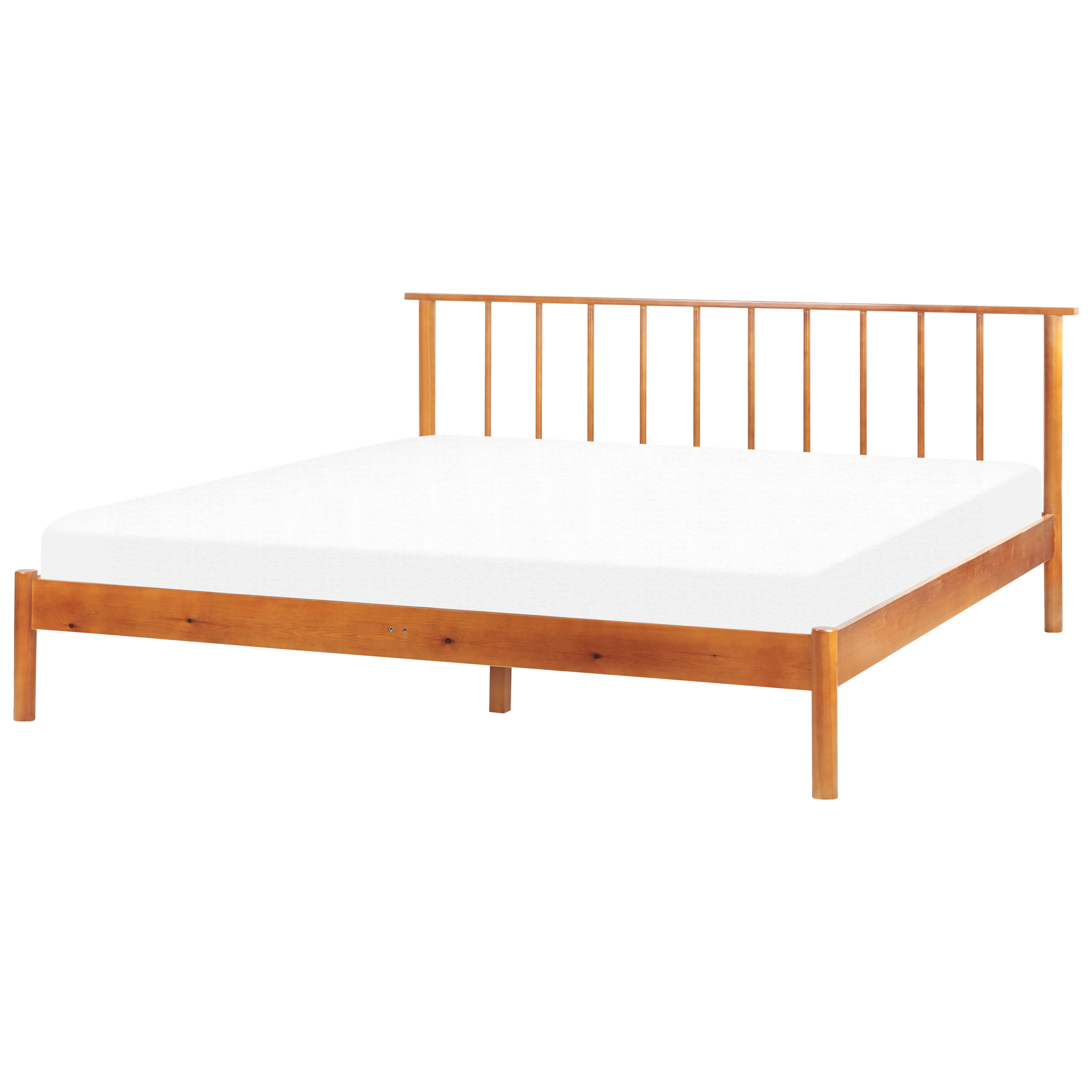 Bed hout lichtbruin 180 x 200 cm BARRET II