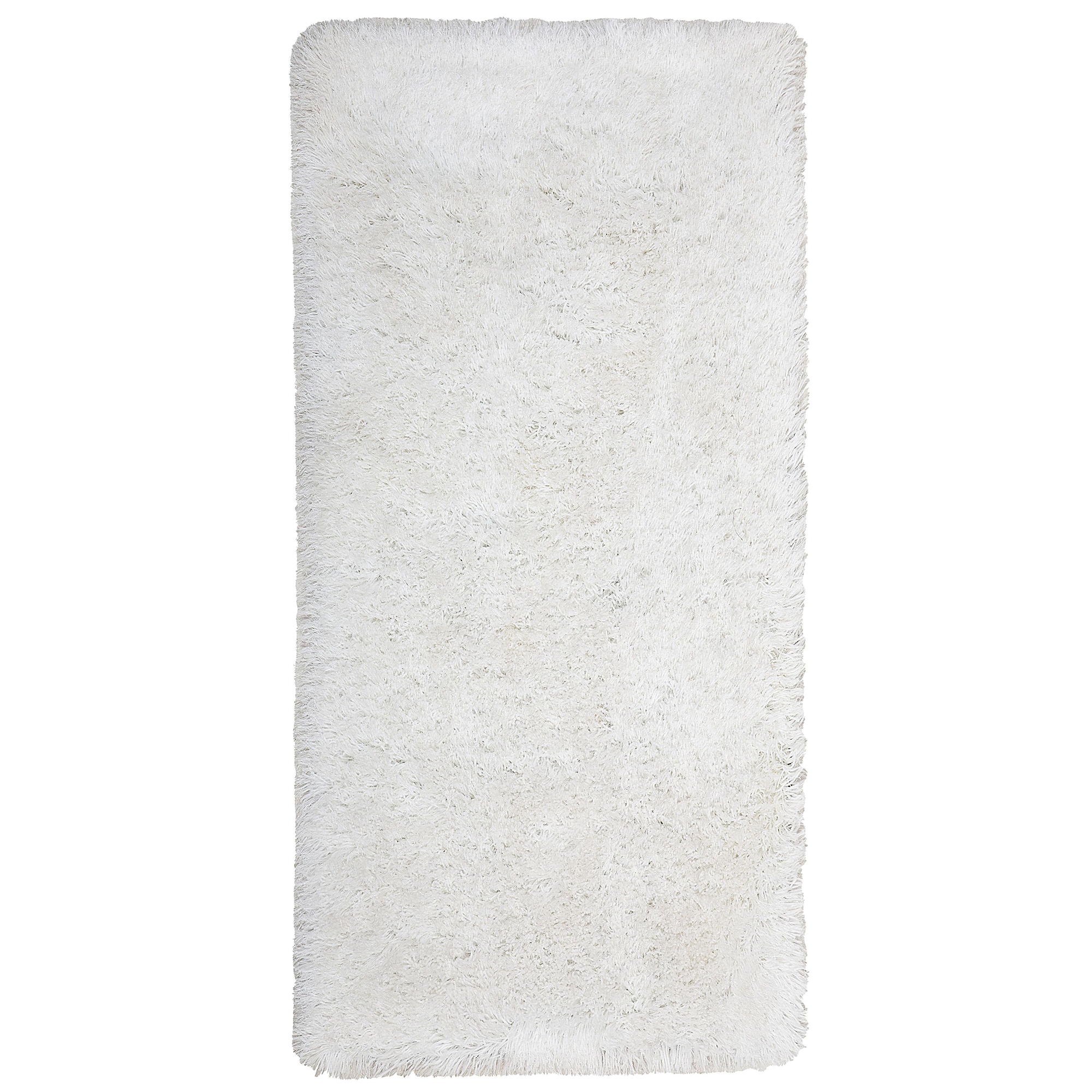 Vloerkleed polyester wit 80 x 150 cm CIDE