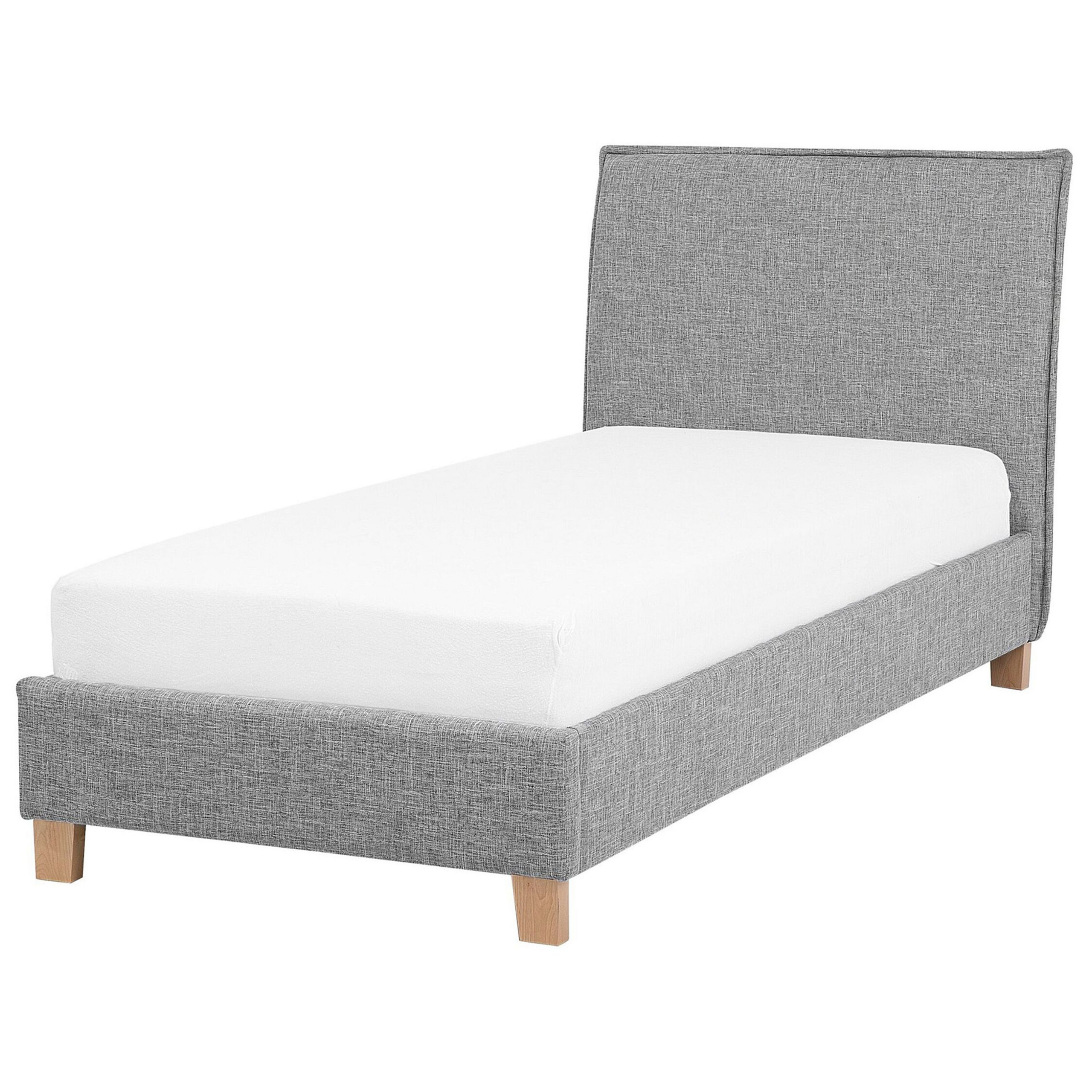Bed stof grijs 90 x 200 cm SENNEZ