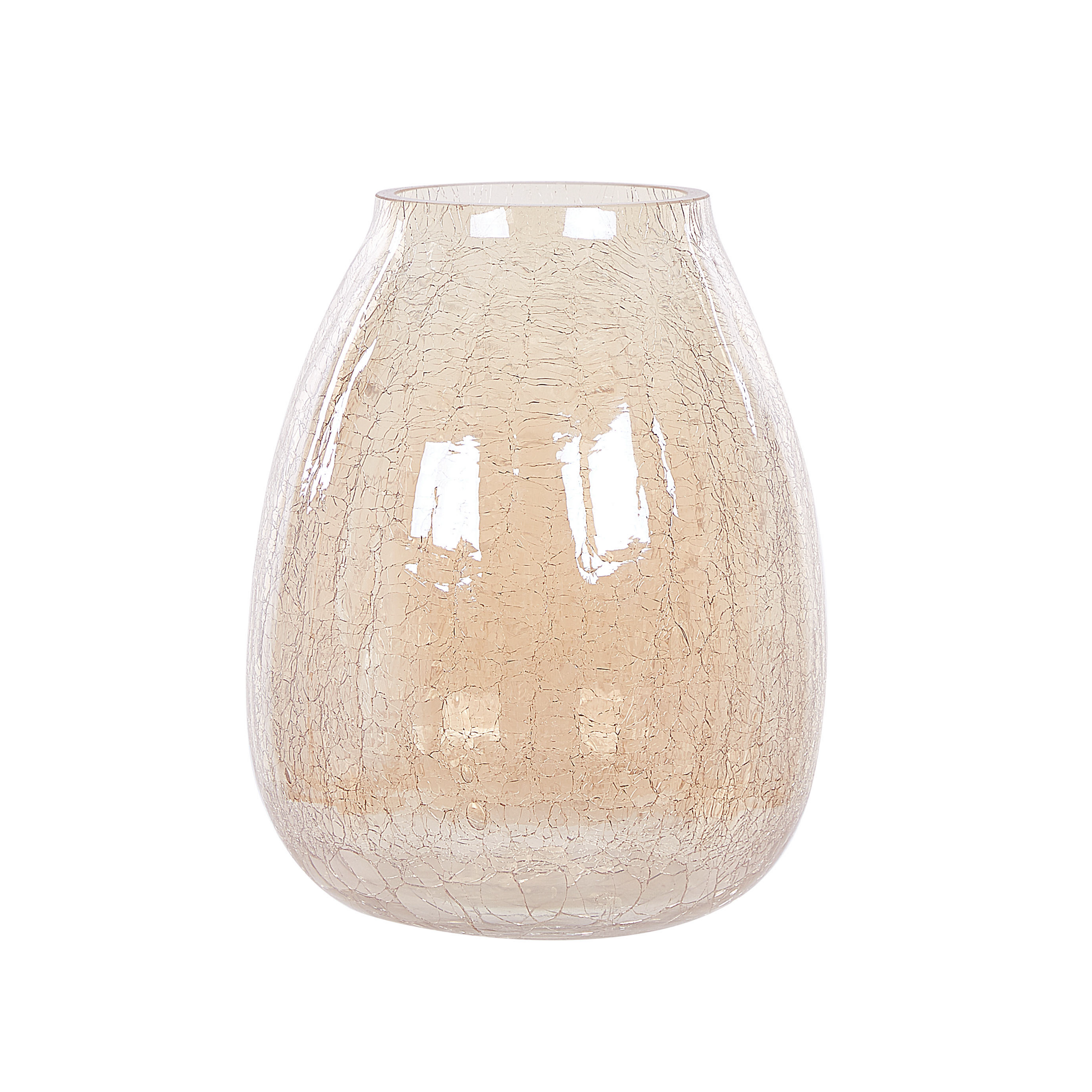 Glas Bloemenvaas 22 cm Beige LIKOPORIA