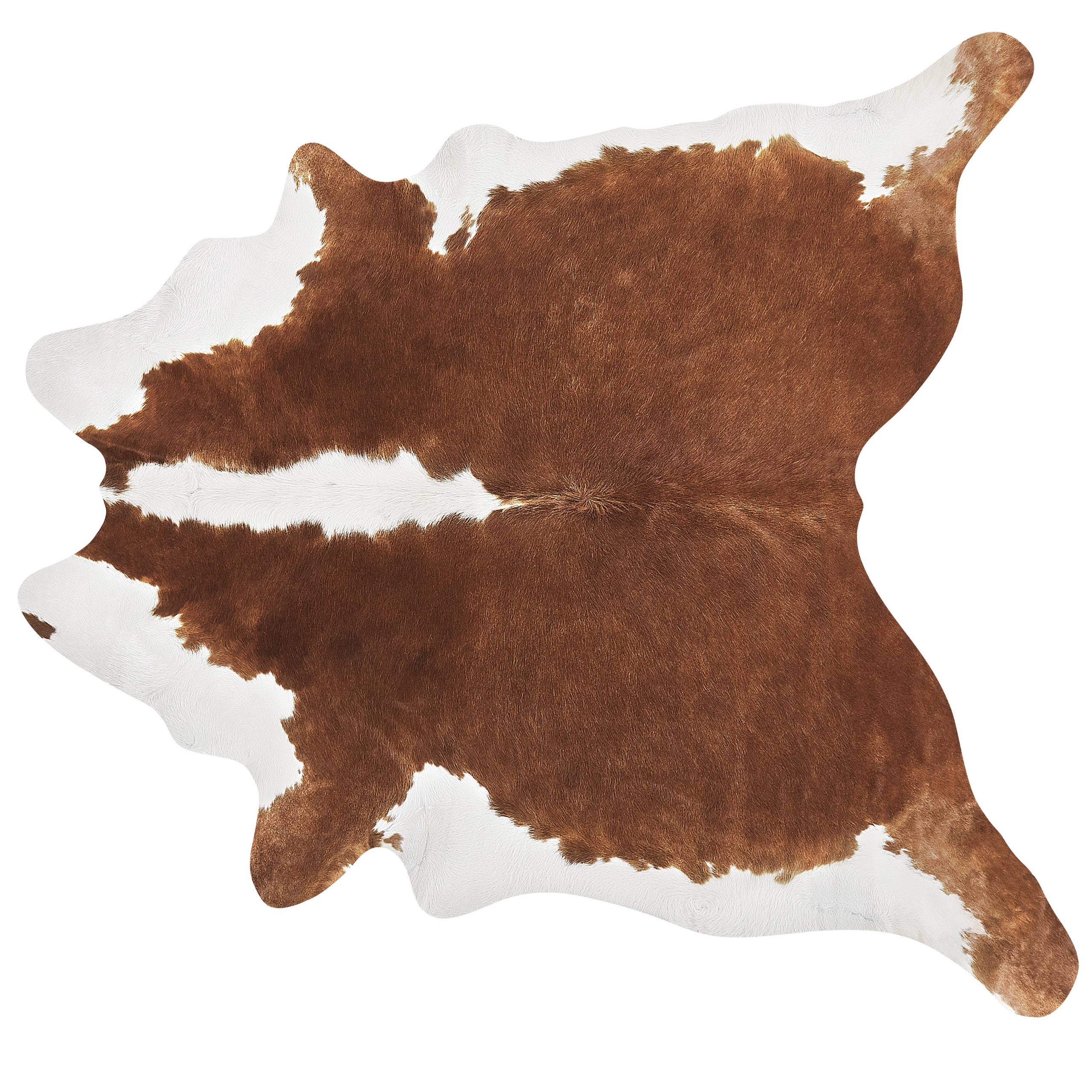 Vloerkleed koeienhuid bruin en wit 2-3 m² NASQU