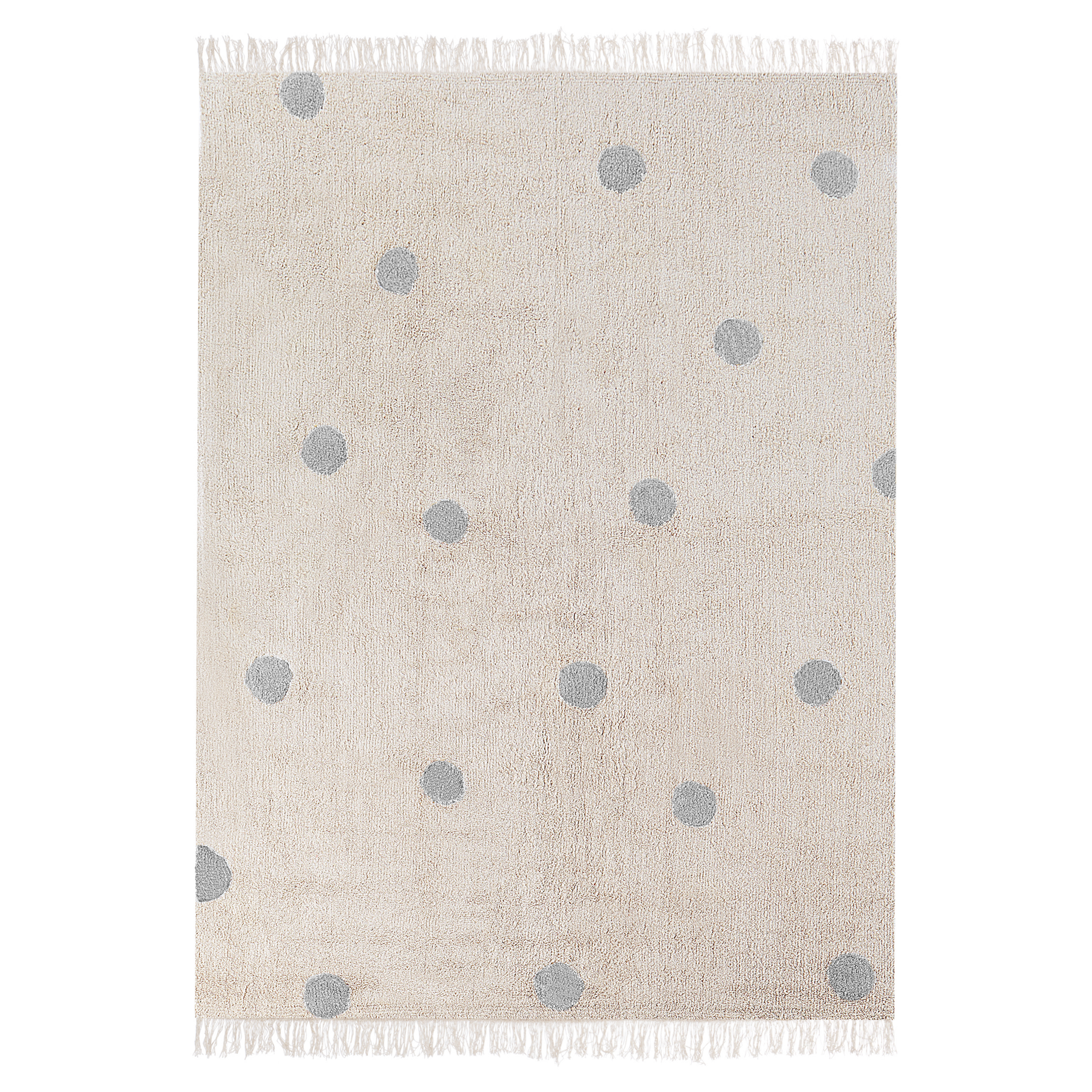 Vloerkleed katoen beige/grijs 140 x 200 cm DARDERE