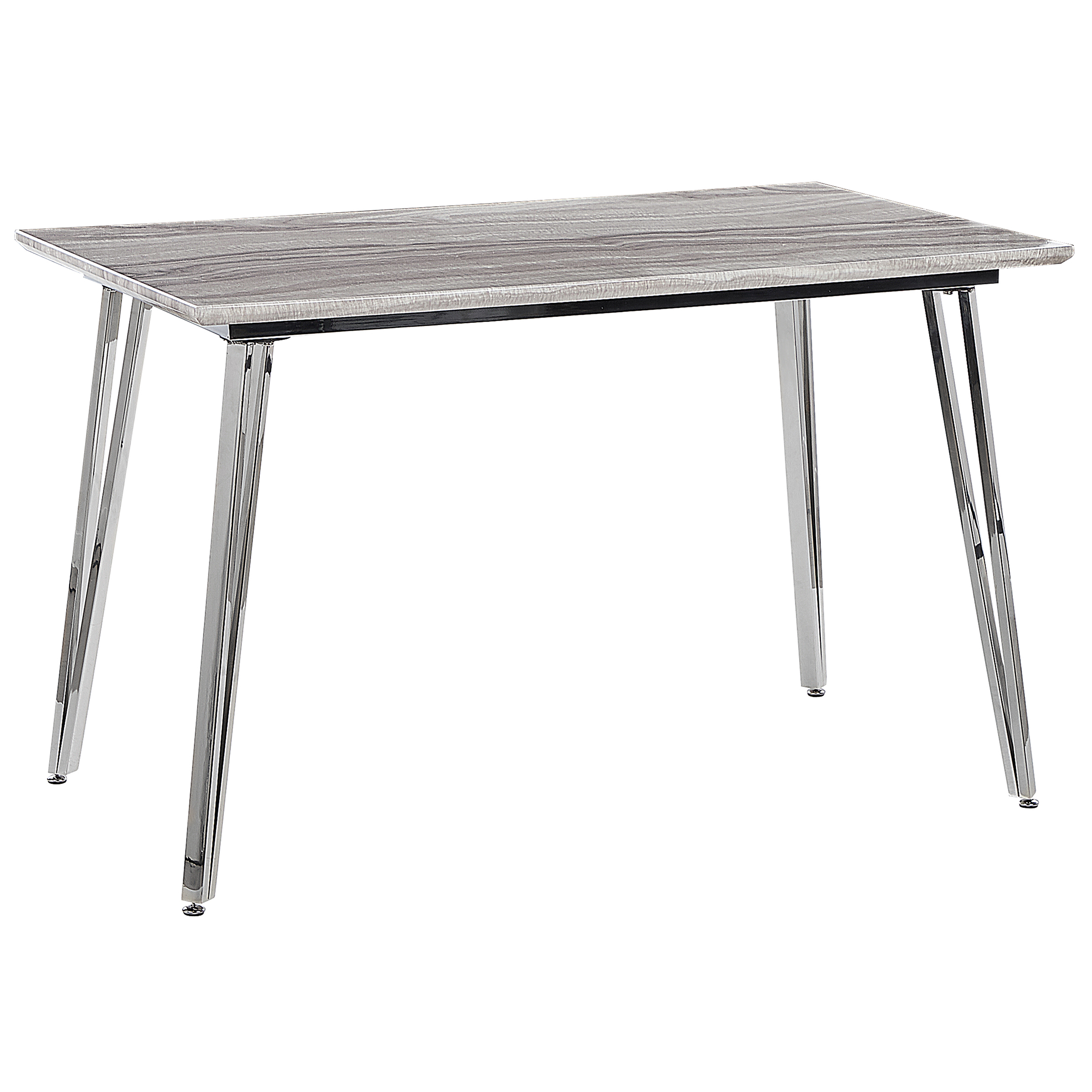 Eettafel MDF marmereffect zilver 120 x 70 cm GREYTON