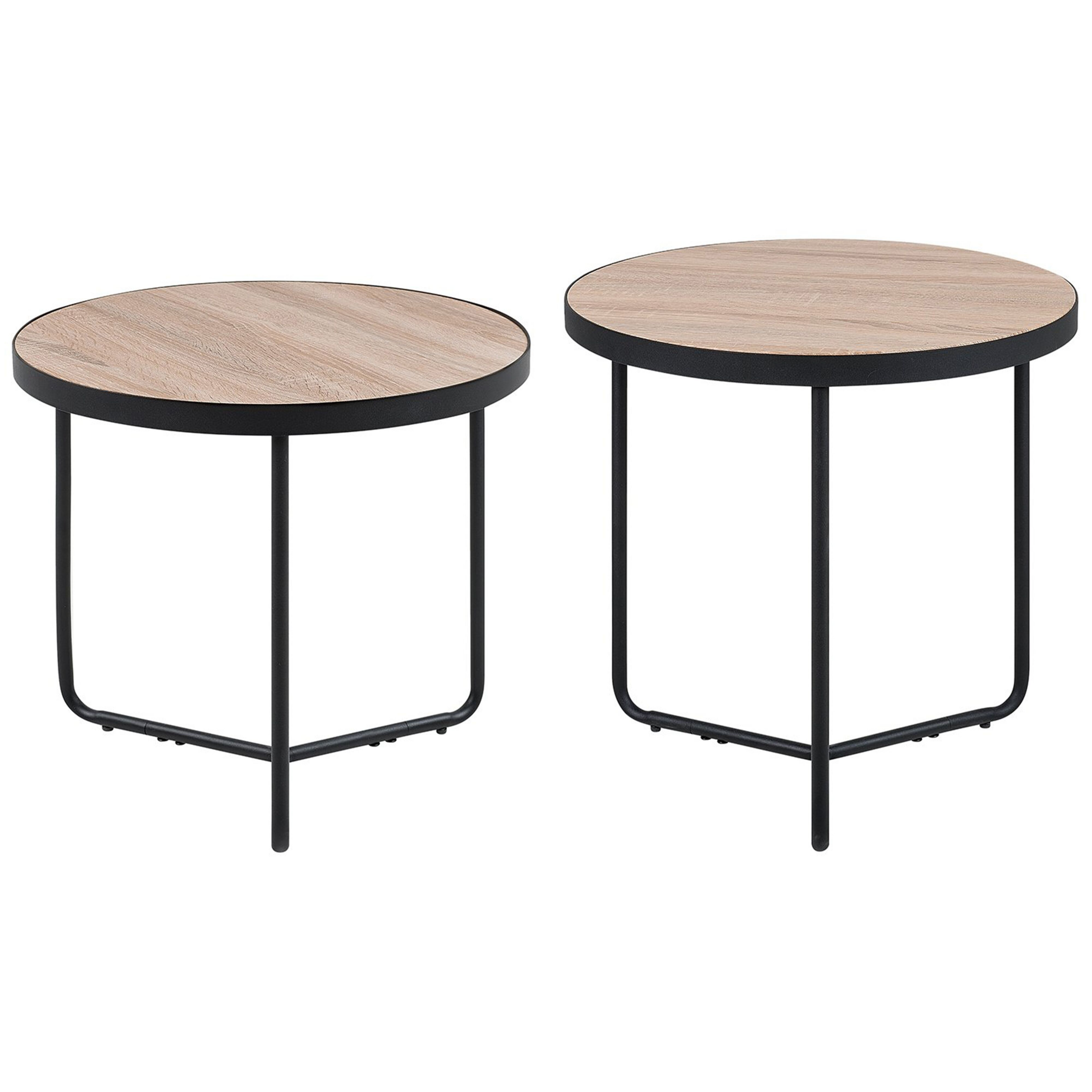 Bijzettafel MDF Houtachtig Lichte houtkleur MELODY