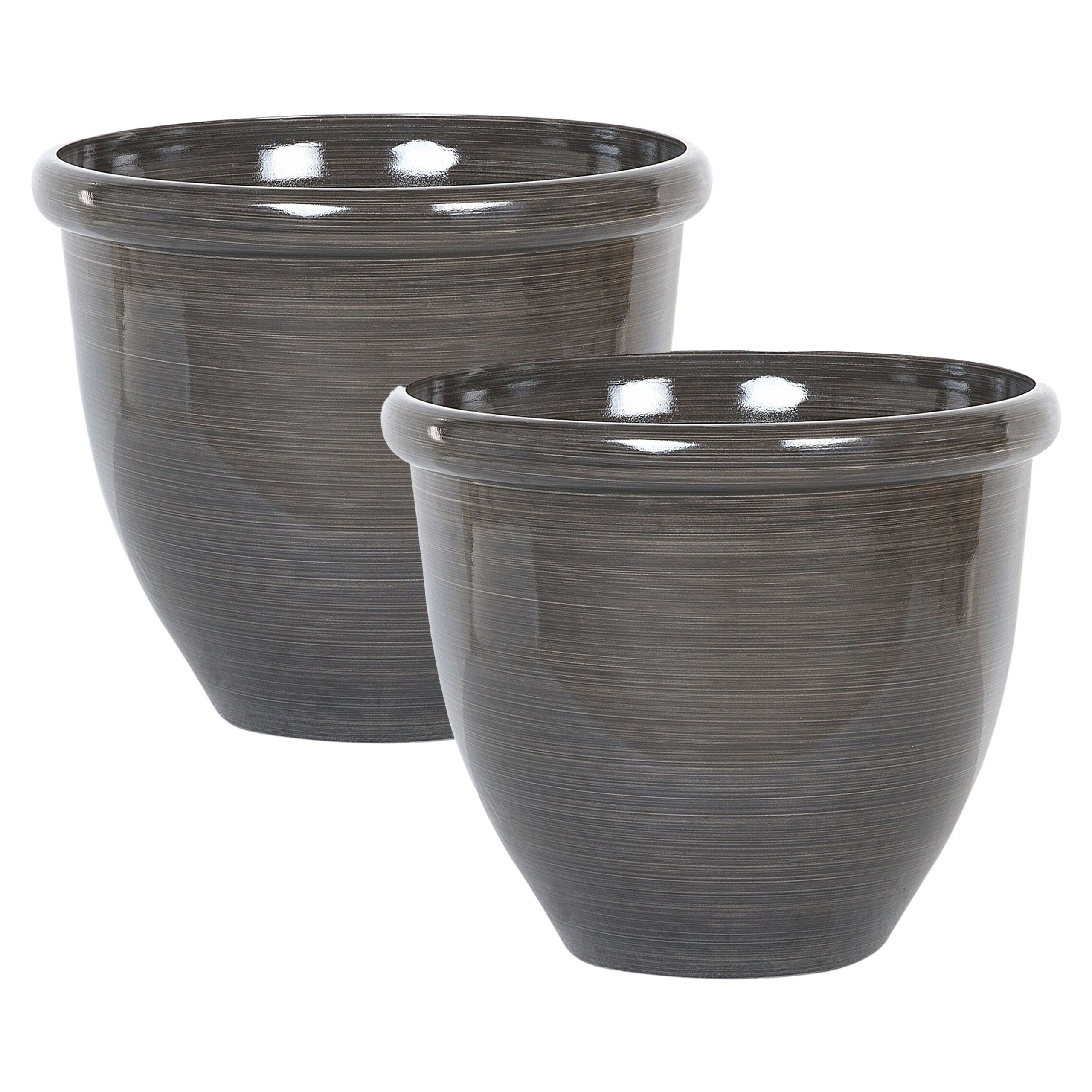 Bloempot set van 2 bruin ⌀ 44 cm TESALIA