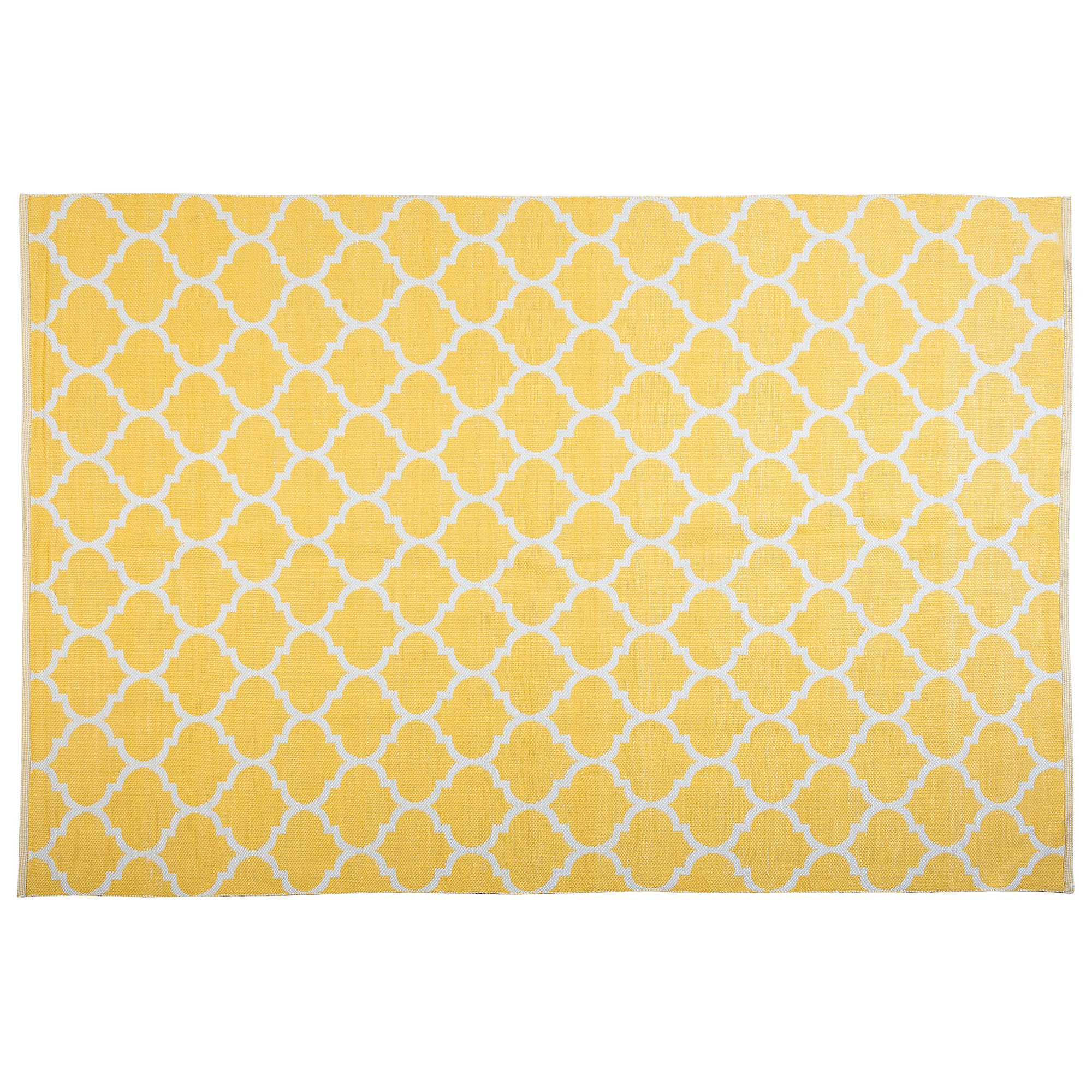Vloerkleed polyester geel 140 x 200 cm AKSU
