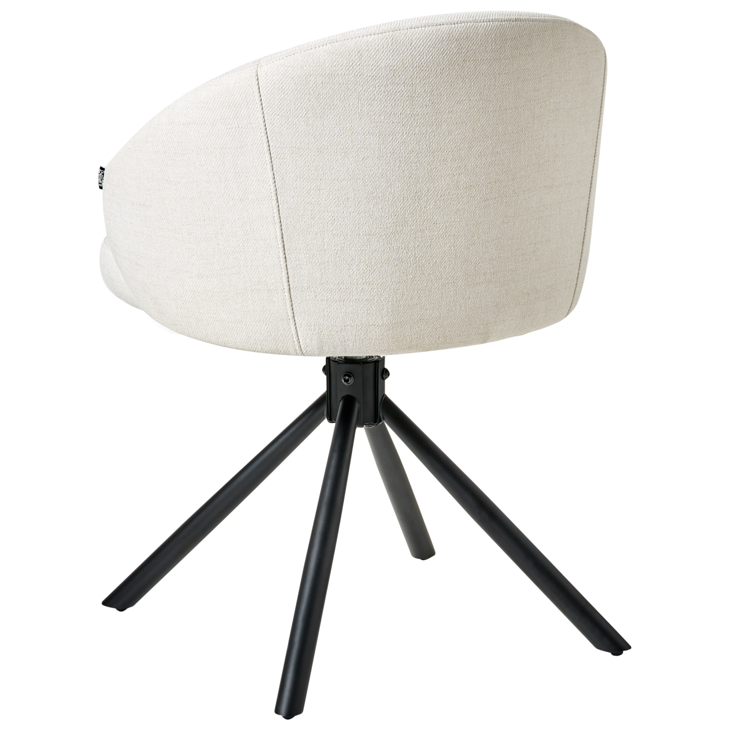 Set de 2 scaune dining Pivotant OVALO  Alb-murdar [6]