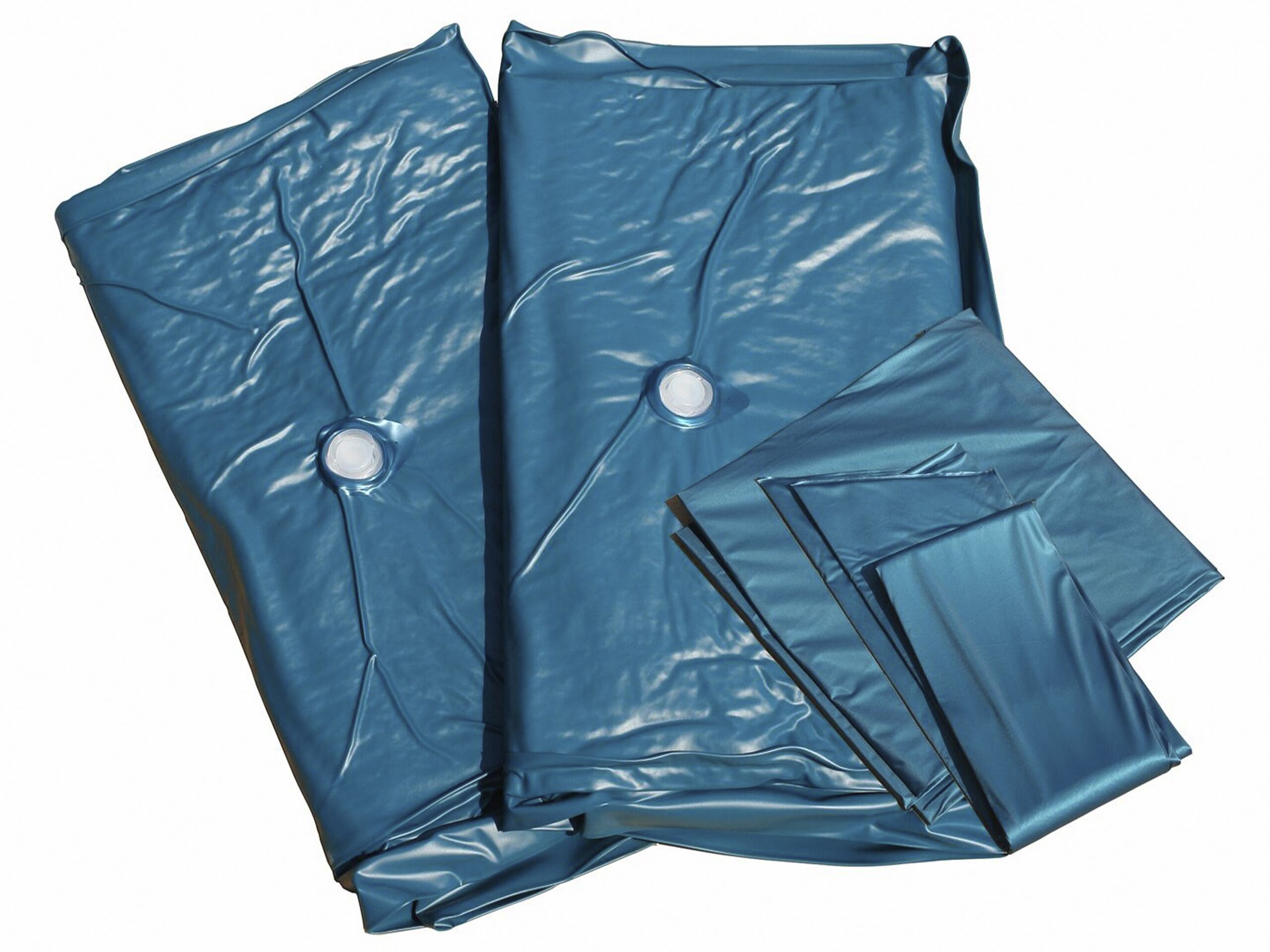 Wasserbett gepolstert in Leinenoptik, hellgrau, 140 x 200 cm, mit modernem, gekn - Bild 12 von 12