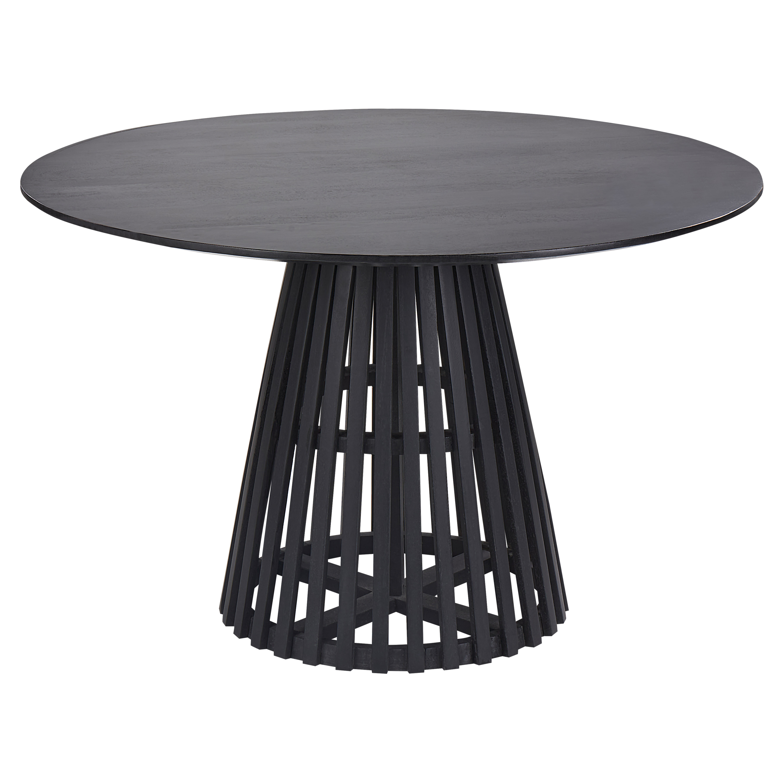 Eettafel acaciahout zwart ⌀ 120 cm MESILLA