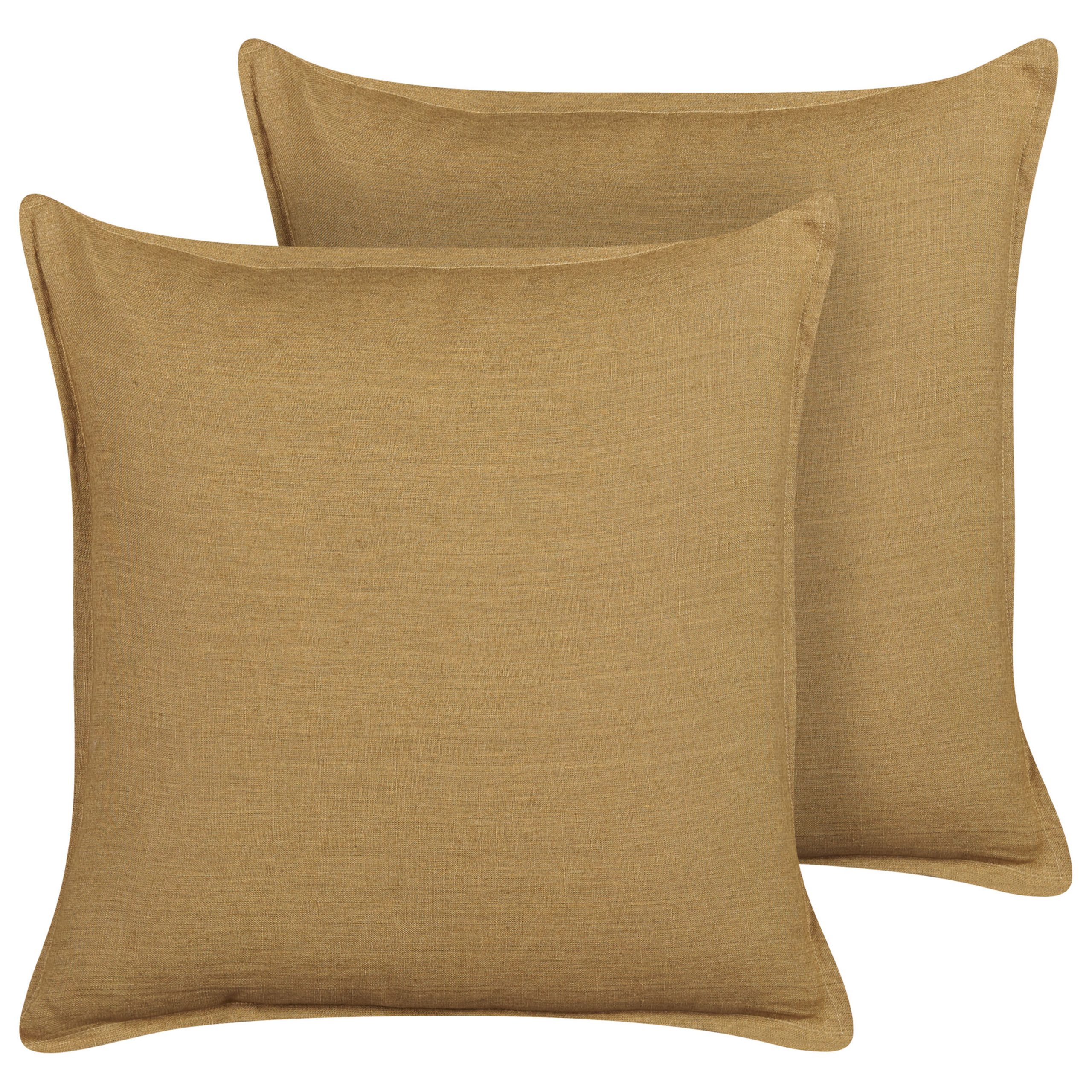 Set van 2 kussens Mosterdgeel SUBULATA 45 x 45 cm